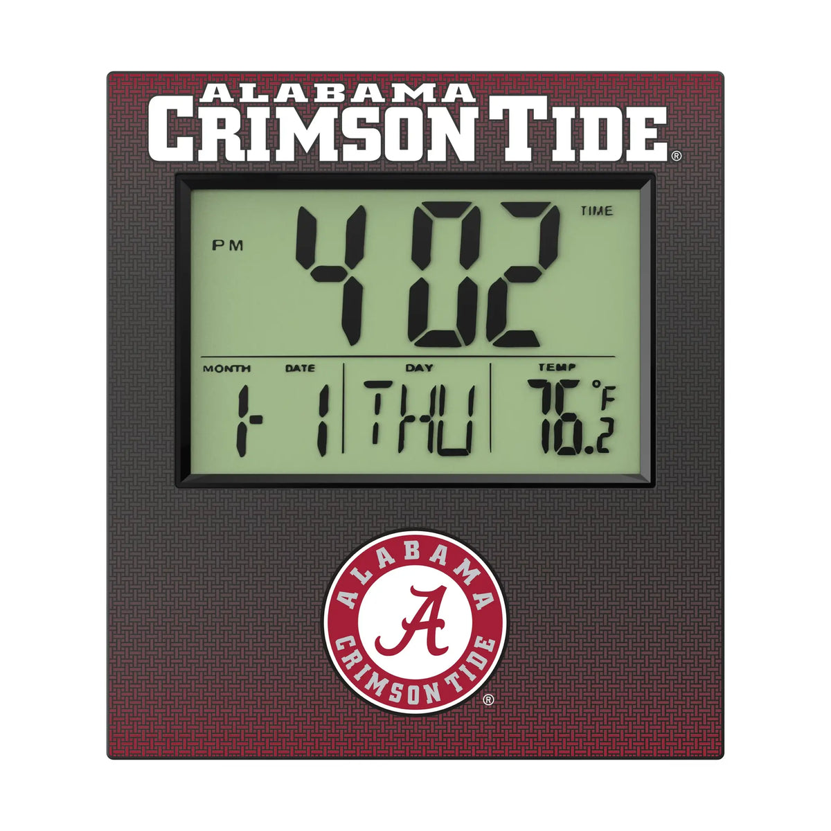 University of Alabama Crimson Tide Linen Wall Clock