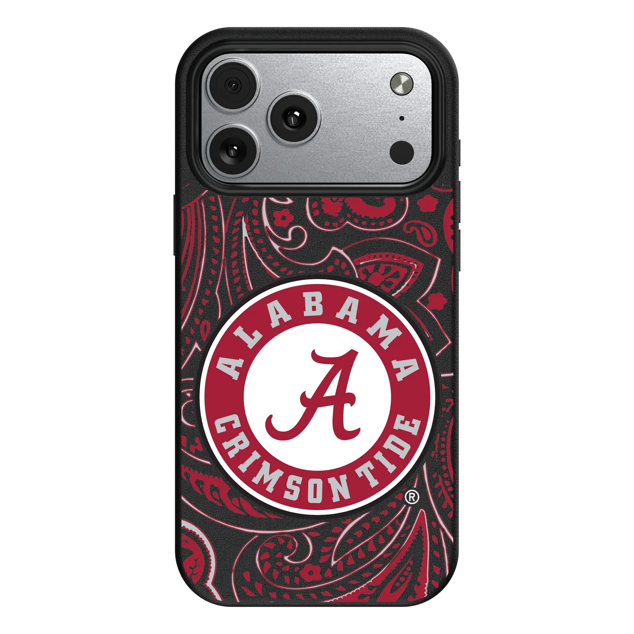 University of Alabama Crimson Tide Paisley iPhone MagSafe Compatible Phone Case for Apple iPhone#Device_iPhone 17 Pro Max