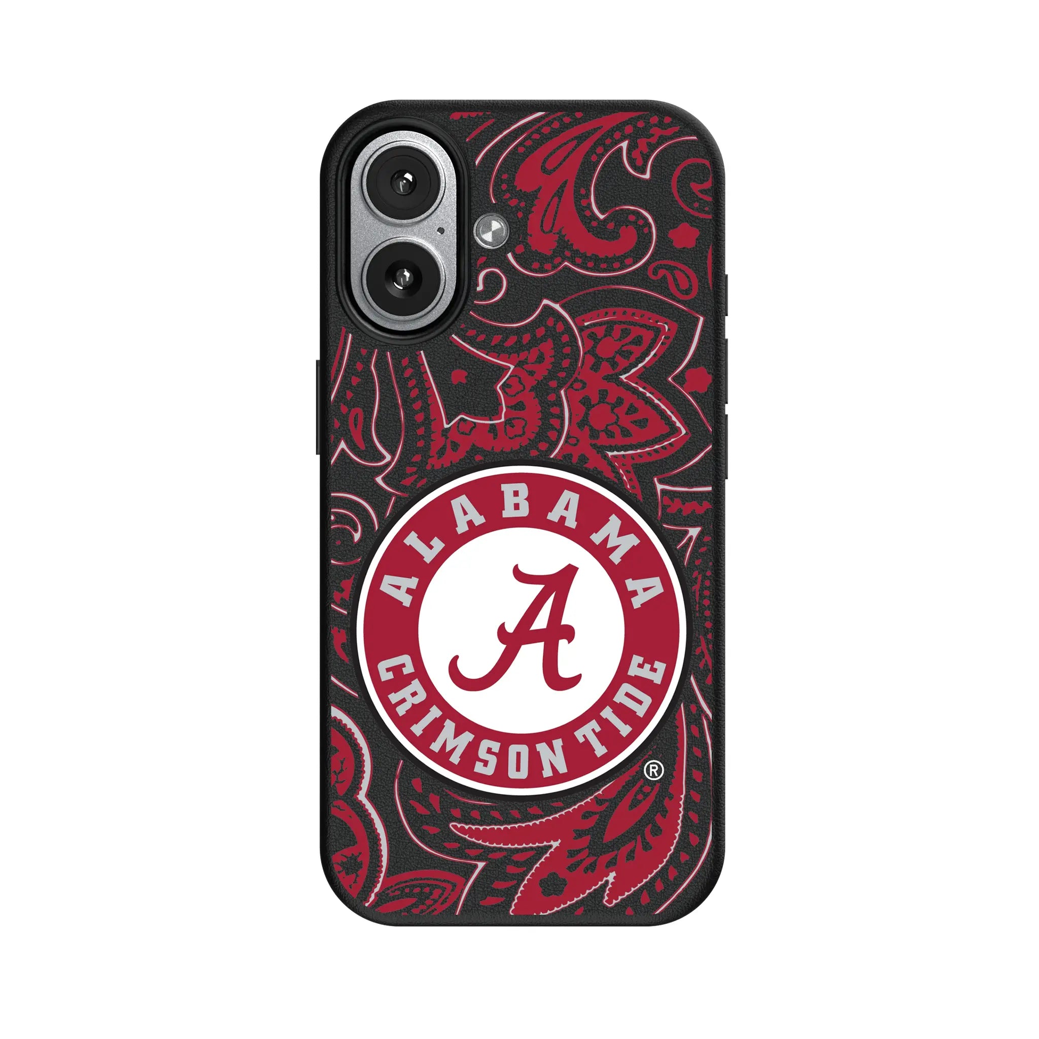 University of Alabama Crimson Tide Paisley iPhone MagSafe Compatible Phone Case for Apple iPhone#Device_iPhone 17