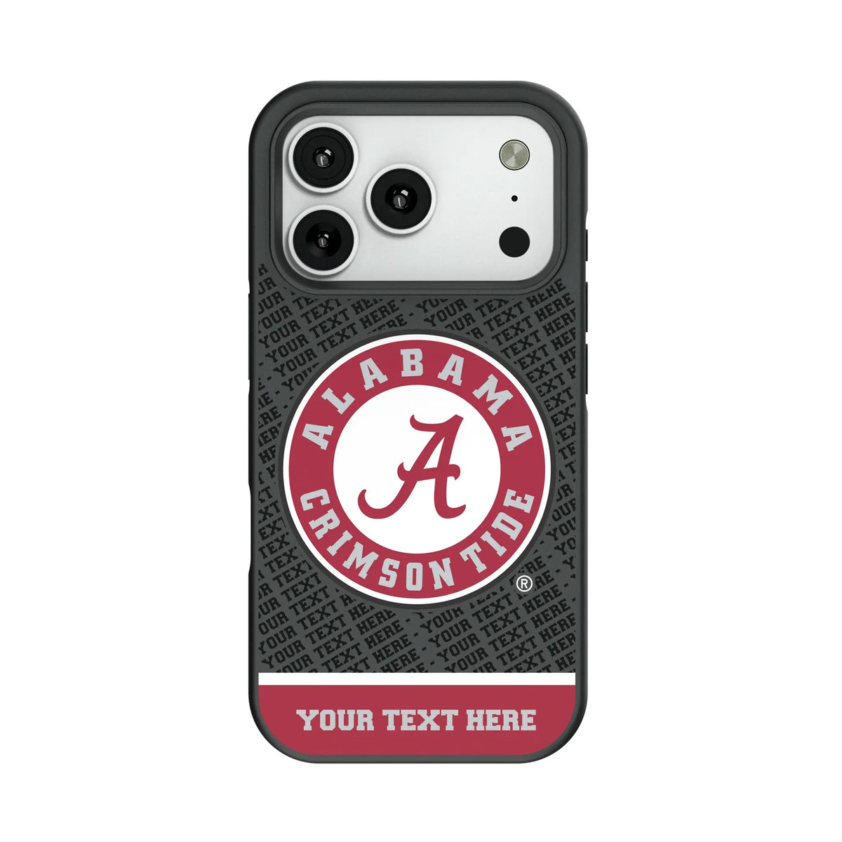 University of Alabama Crimson Tide Personalized EndZone Plus Bump Phone Case for Apple iPhone