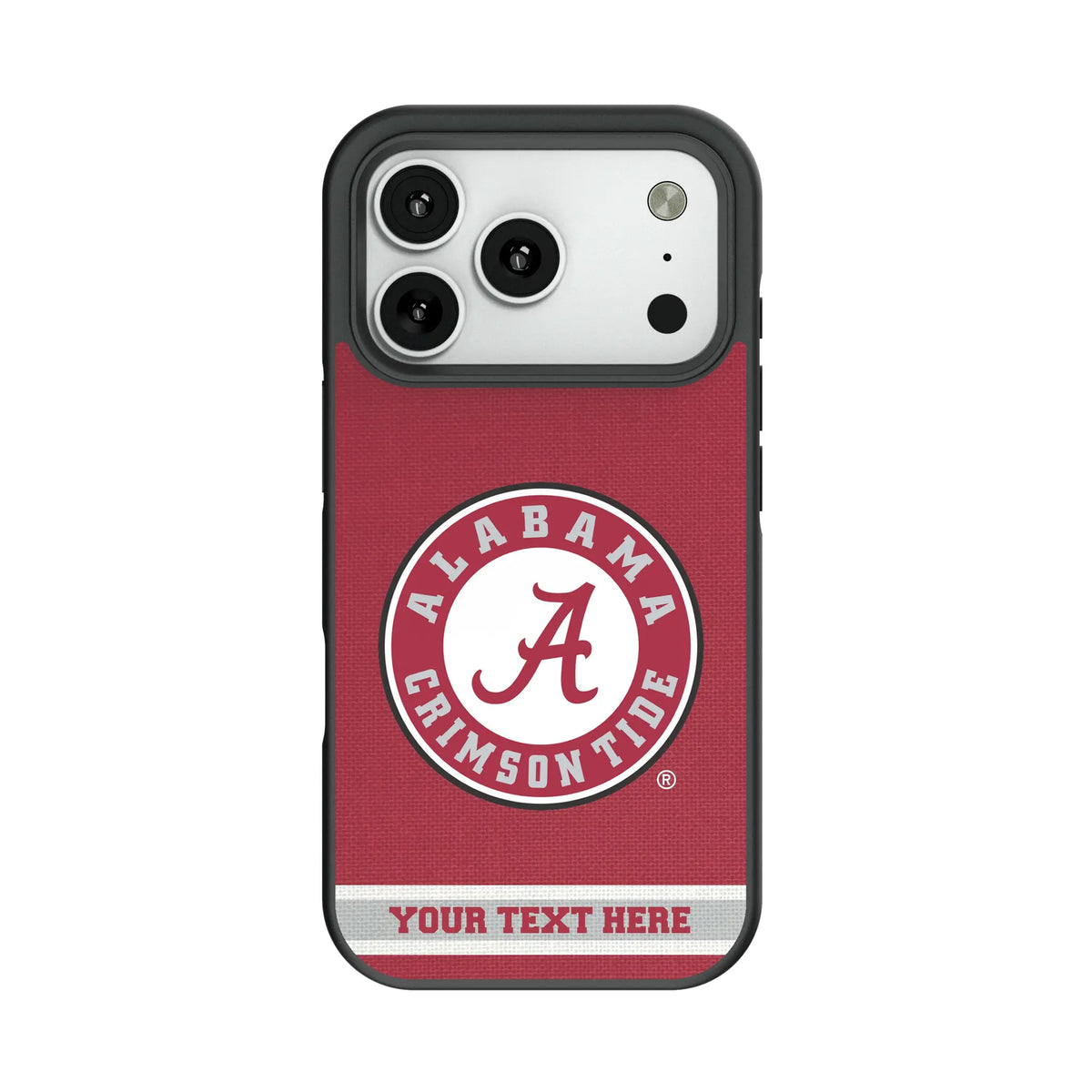 University of Alabama Crimson Tide Personalized Stripe Bump Phone Case for Apple iPhone