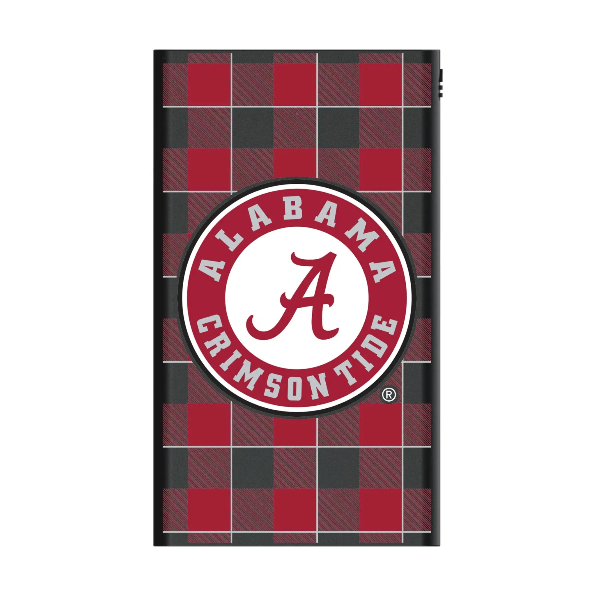 University of Alabama Crimson Tide Plaid 5000mAh Flat Power Bank