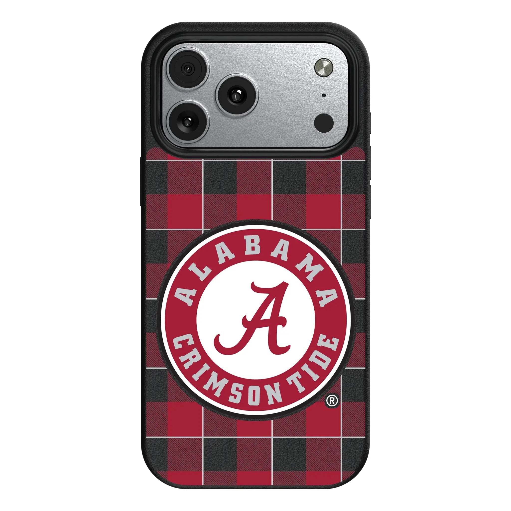 University of Alabama Crimson Tide Plaid iPhone MagSafe Compatible Phone Case for Apple iPhone#Device_iPhone 17 Pro Max