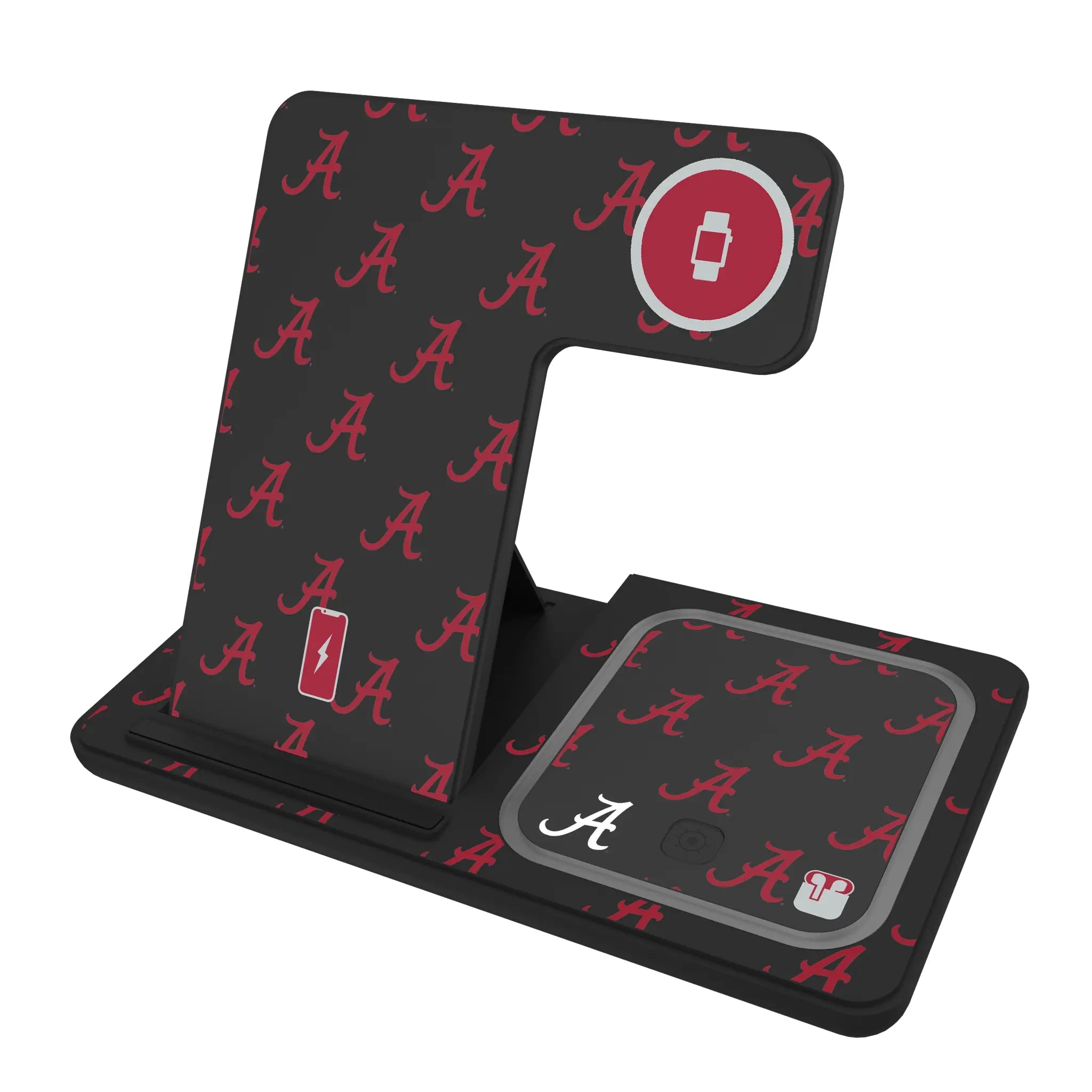University of Alabama Crimson Tide Script A Fashion Pattern 3 in 1 Charging Station