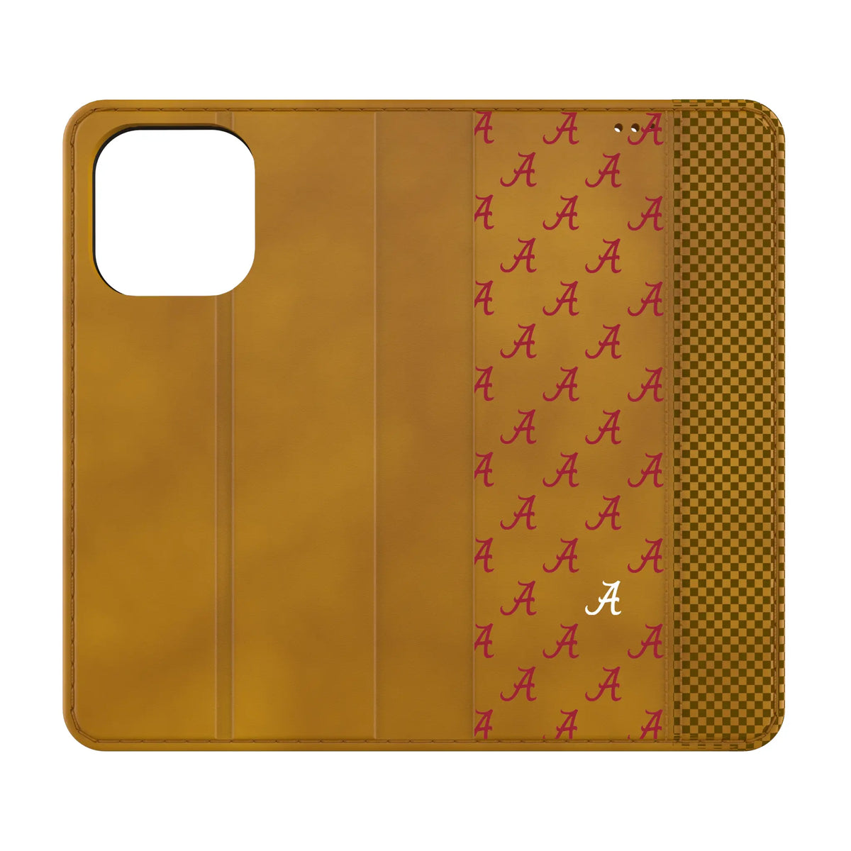University of Alabama Crimson Tide Script A Fashion Pattern iPhone Folio Phone Case for Apple iPhone