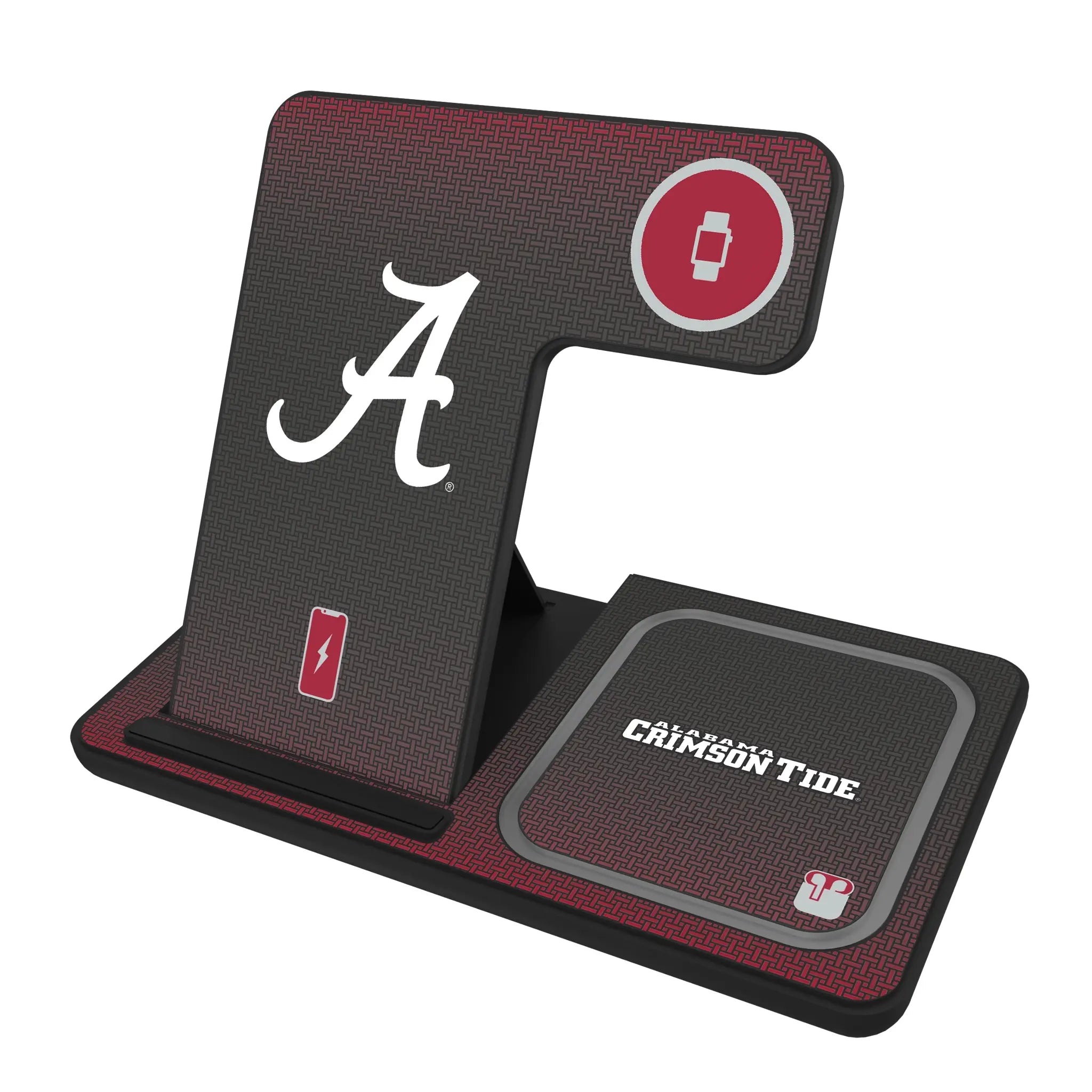 University of Alabama Crimson Tide Script A Linen 3 in 1 Charging Station