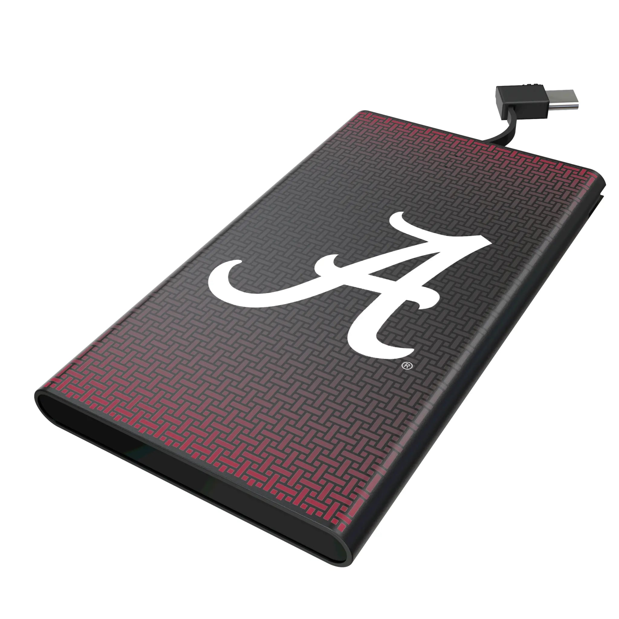 University of Alabama Crimson Tide Script A Linen 5000mAh Flat Power Bank