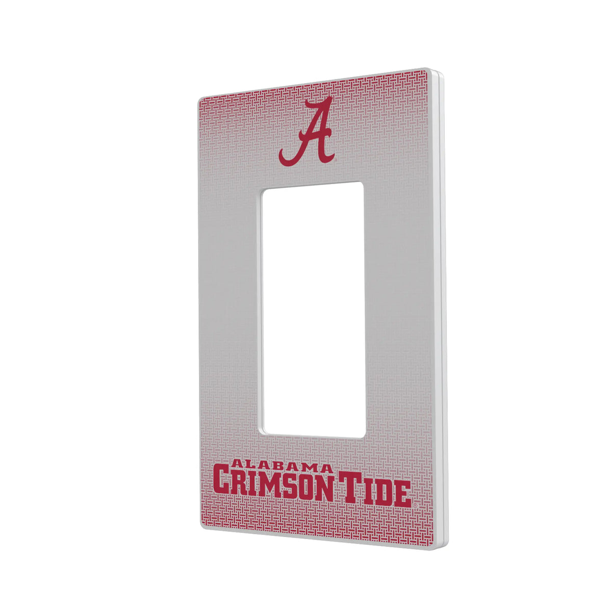 University of Alabama Crimson Tide Script A Linen Hidden-Screw Light Switch Plate#Style_Single Rocker