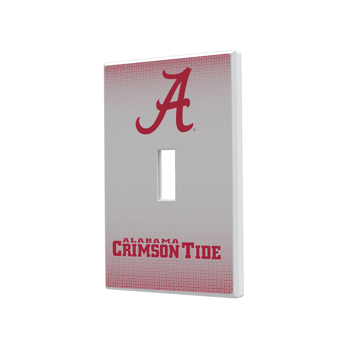 University of Alabama Crimson Tide Script A Linen Hidden-Screw Light Switch Plate#Style_Single Toggle