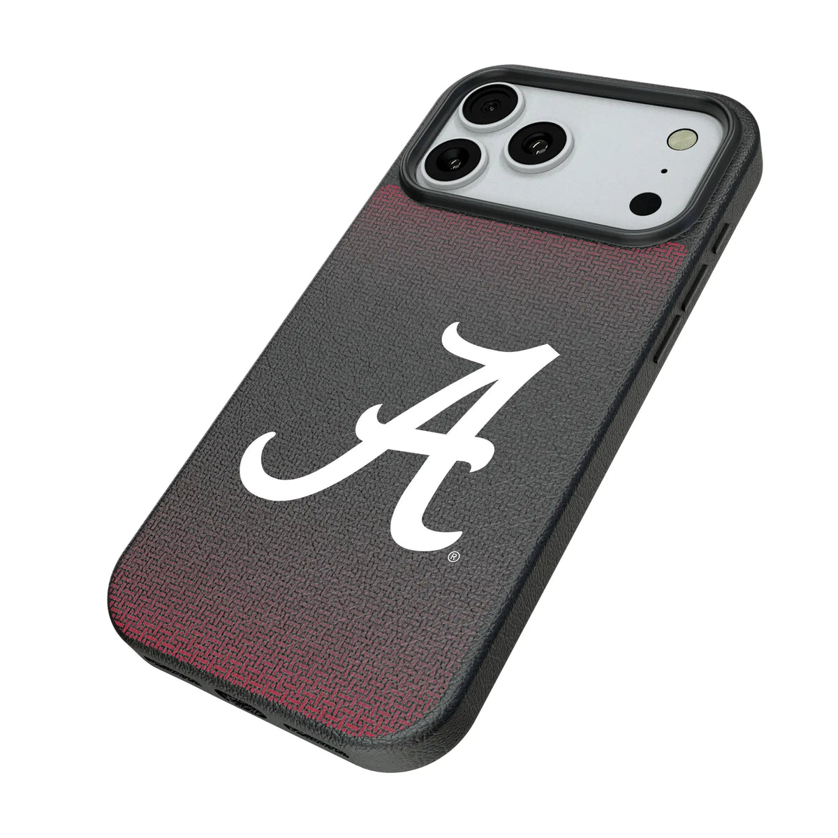 University of Alabama Crimson Tide Script A Linen iPhone MagSafe Compatible Phone Case for Apple iPhone - Isometric View#Device_iPhone 18 Pro Max