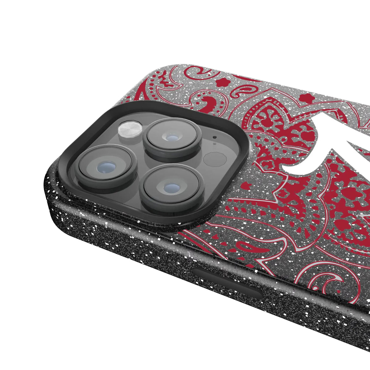 University of Alabama Crimson Tide Script A Paisley iPhone Bling Phone Case for Apple iPhone - Detail