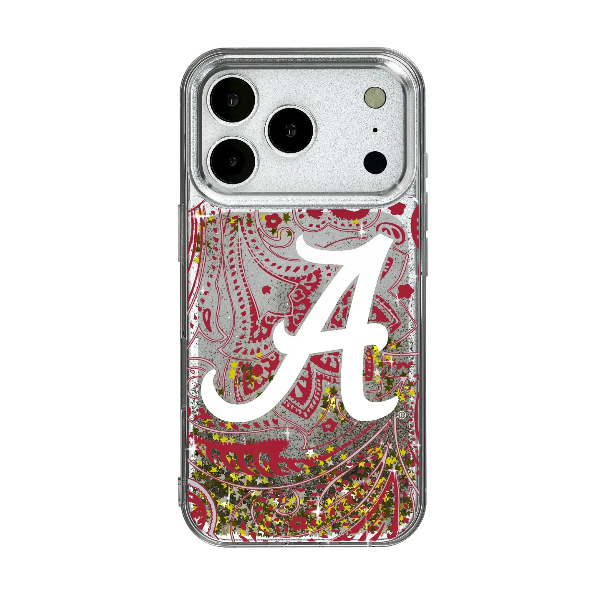 University of Alabama Crimson Tide Script A Paisley iPhone Glitter Phone Case for Apple iPhone