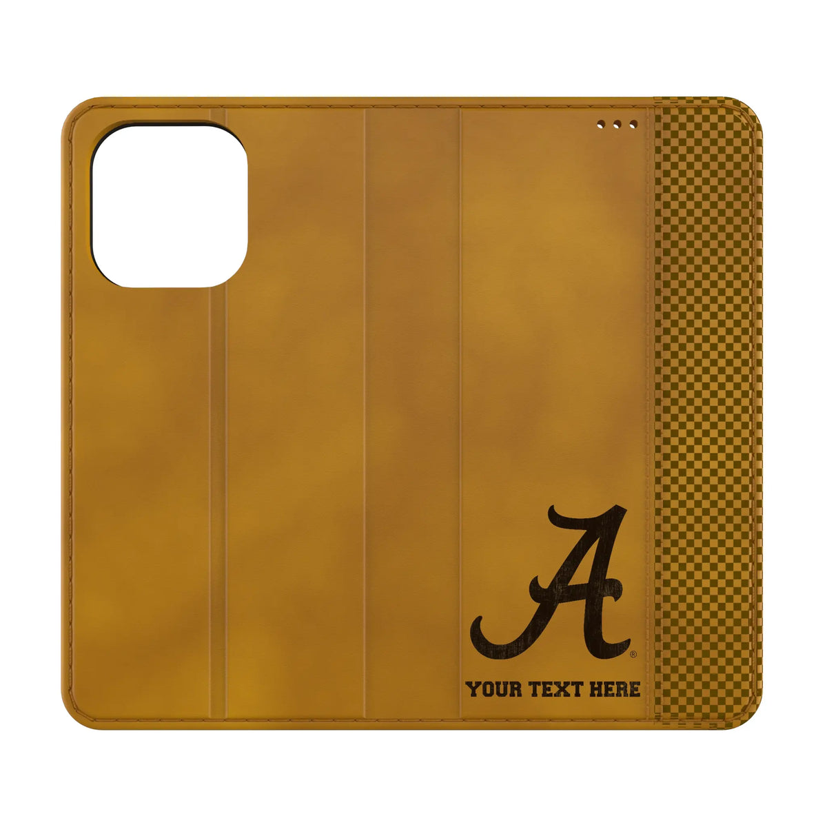 University of Alabama Crimson Tide Script A Personalized Burn iPhone Folio Phone Case for Apple iPhone