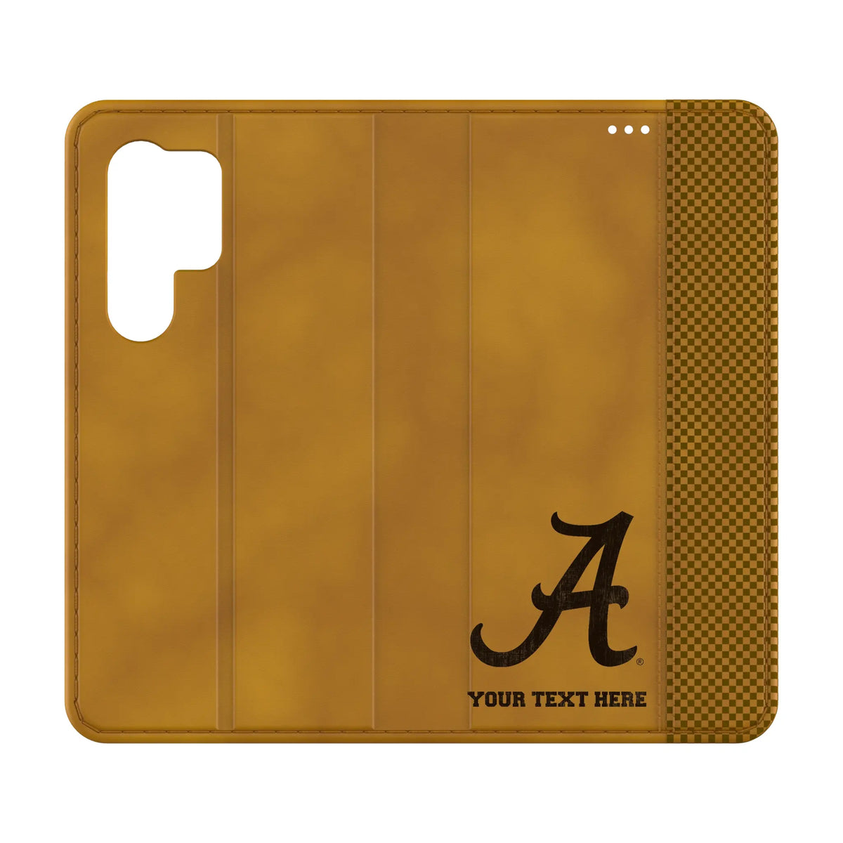 University of Alabama Crimson Tide Script A Personalized Burn Galaxy Folio Phone Case for Samsung Galaxy
