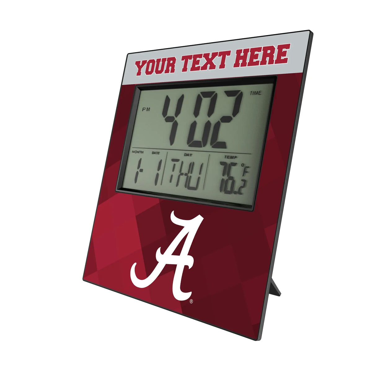University of Alabama Crimson Tide Script A Personalized Color Block Wall Clock
