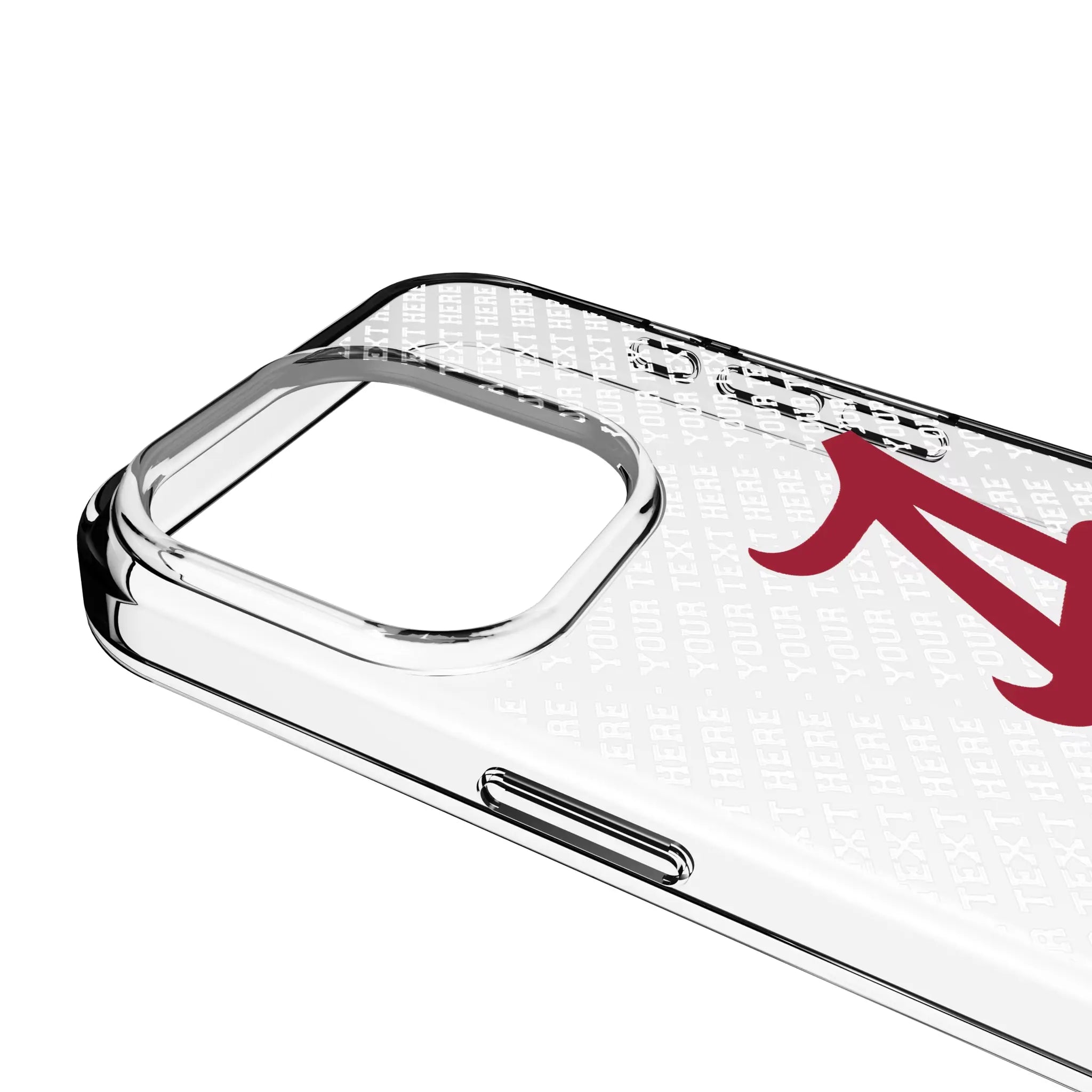 University of Alabama Crimson Tide Script A Personalized EndZone Plus iPhone Clear Phone Case for Apple iPhone - Detail