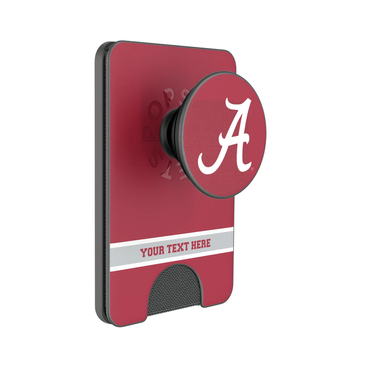 University of Alabama Crimson Tide Script A Personalized Endzone Solid Popsockets Wallet Magnetic