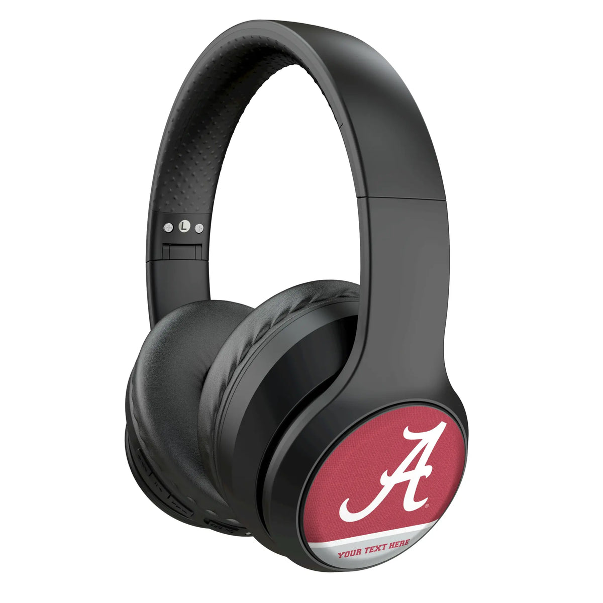 University of Alabama Crimson Tide Script A Personalized Endzone Solid Wireless Over-Ear Headphones With Case