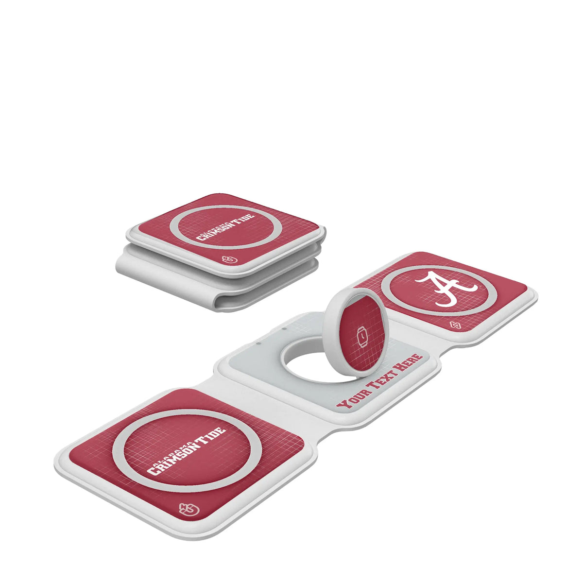 University of Alabama Crimson Tide Script A Personalized Hatch Foldable 3 in 1 Charger