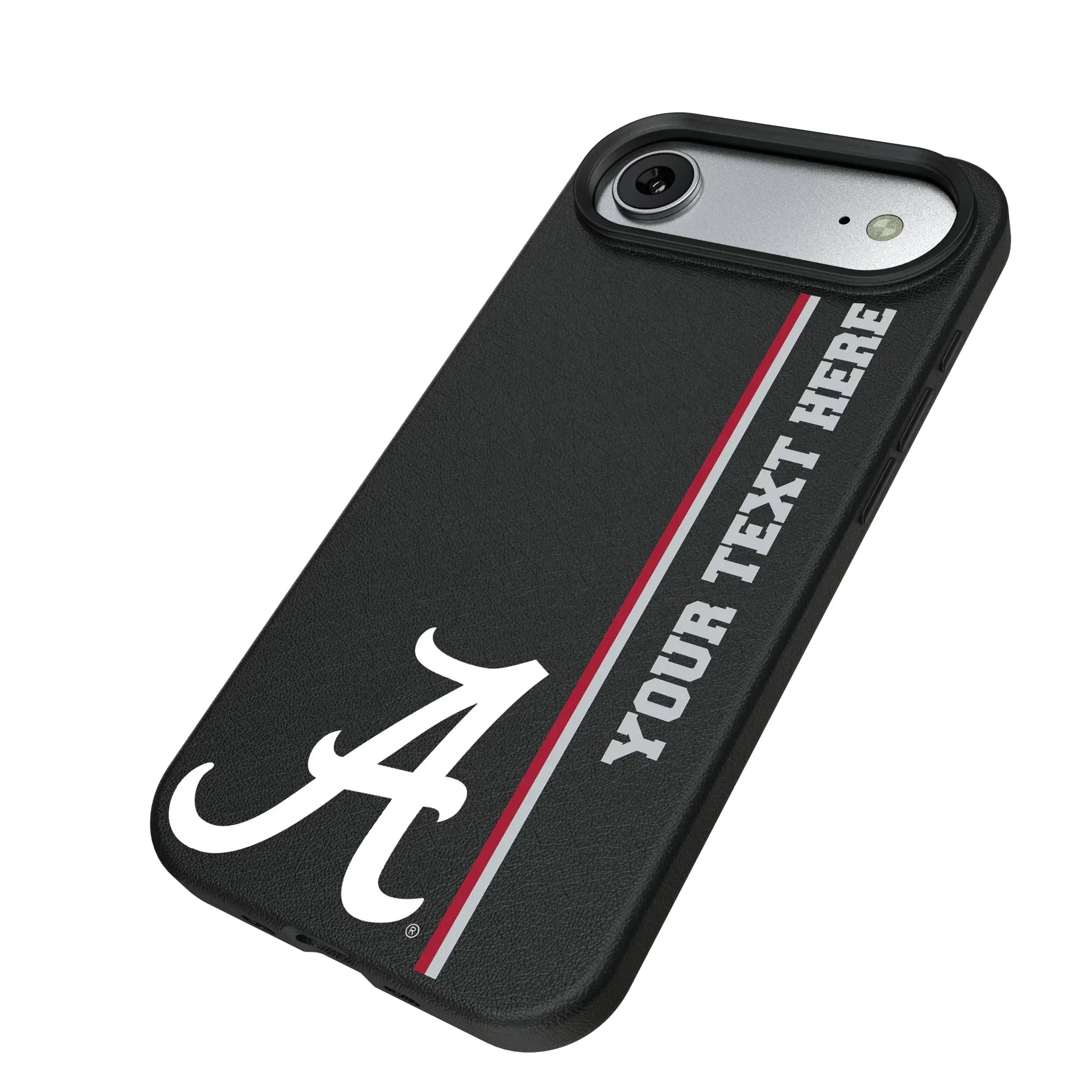 University of Alabama Crimson Tide Script A Personalized Sidebard iPhone MagSafe Compatible Phone Case for Apple iPhone - Isometric View#Device_iPhone Air