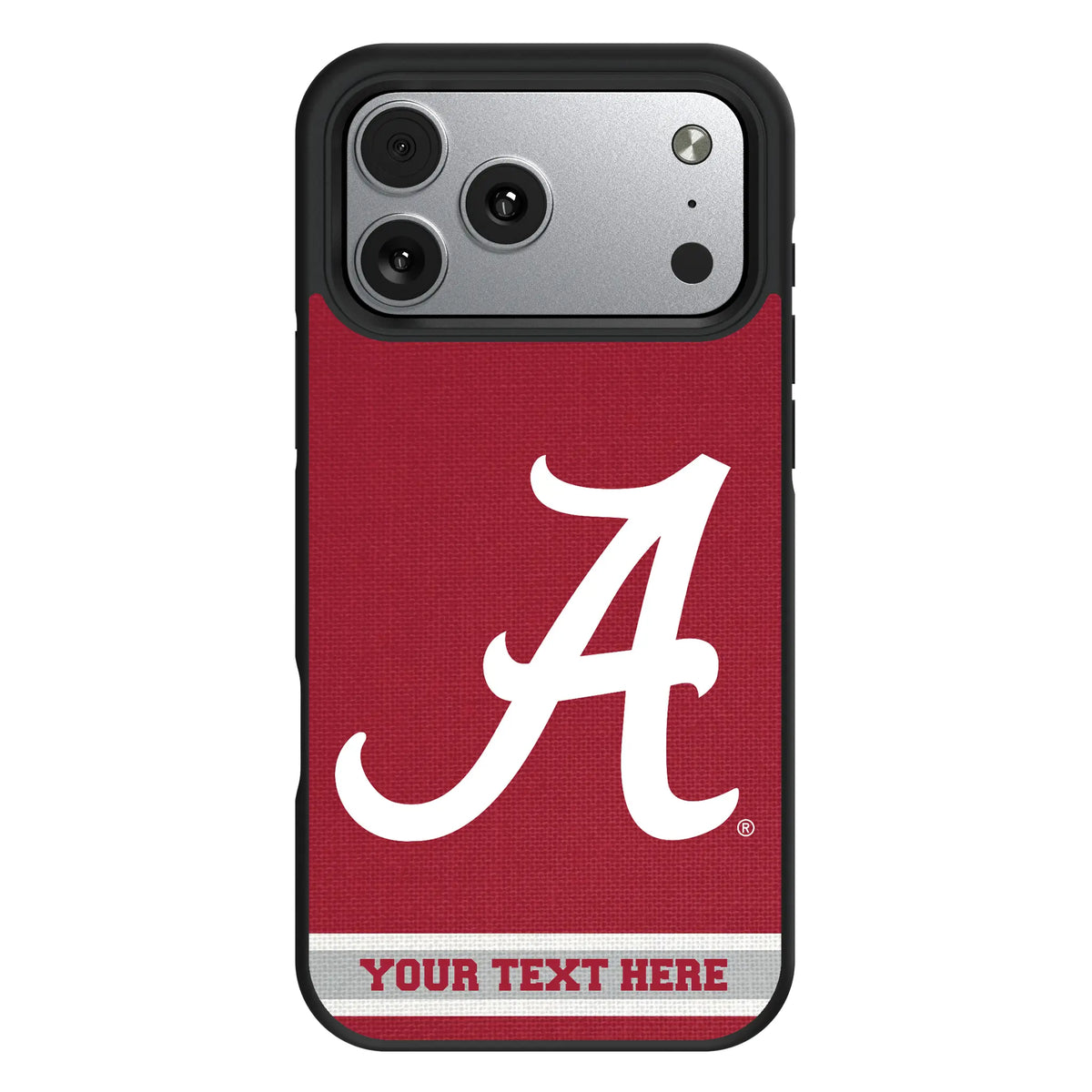 University of Alabama Crimson Tide Script A Personalized Stripe iPhone Bump Phone Case for Apple iPhone#Device_iPhone 17 Pro Max