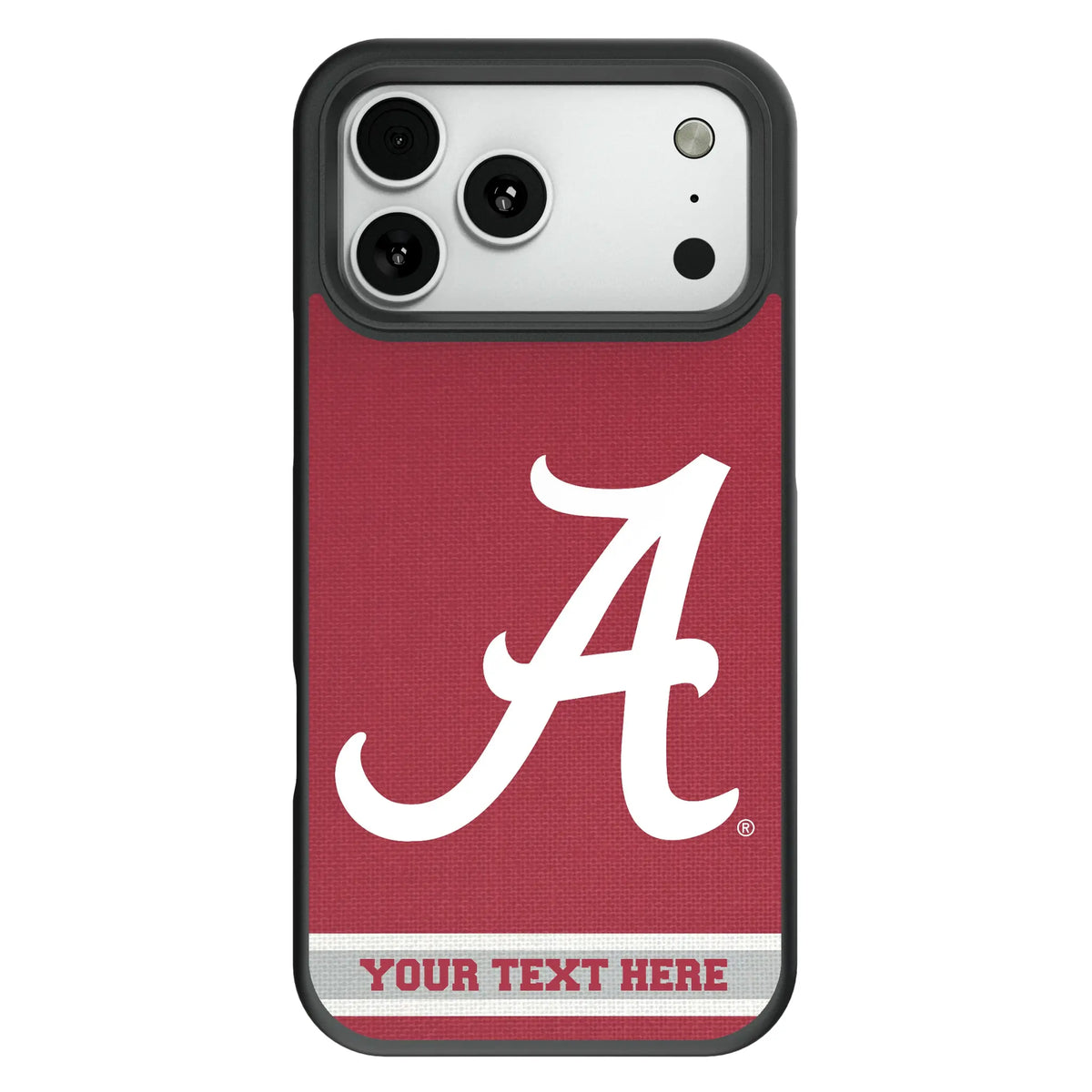 University of Alabama Crimson Tide Script A Personalized Stripe Bump Phone Case for Apple iPhone
