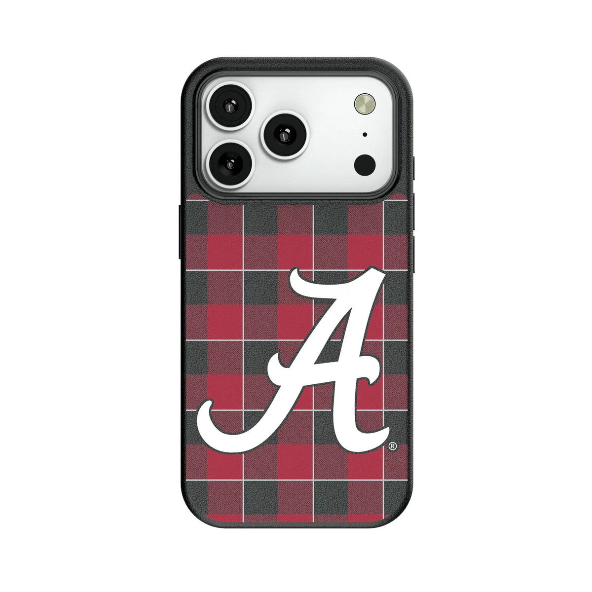 University of Alabama Crimson Tide Script A Plaid MagSafe Compatible Phone Case for Apple iPhone