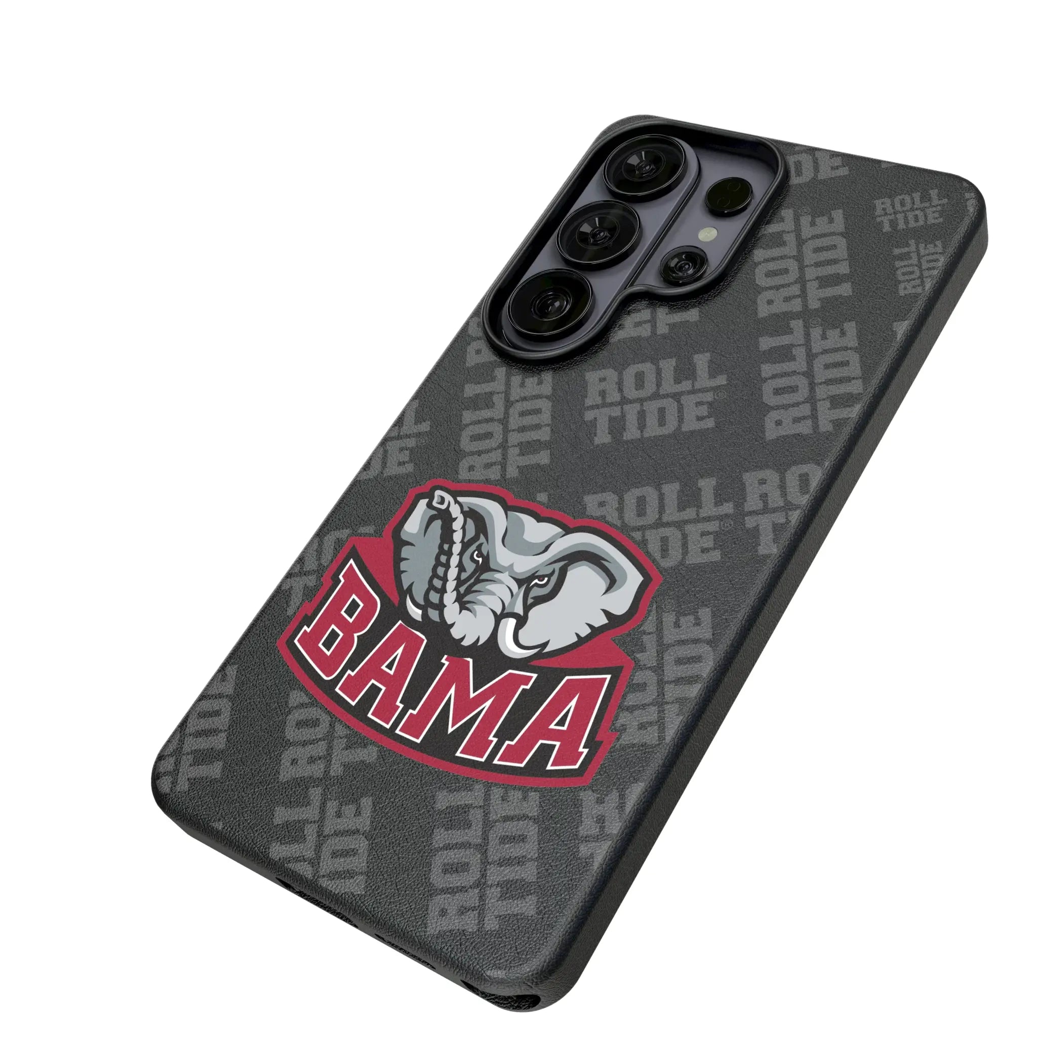 University of Alabama Crimson Tide Script A Quadtile Galaxy MagSafe Compatible Phone Case for Samsung Galaxy - Isometric View#Device_Galaxy S26 Ultra