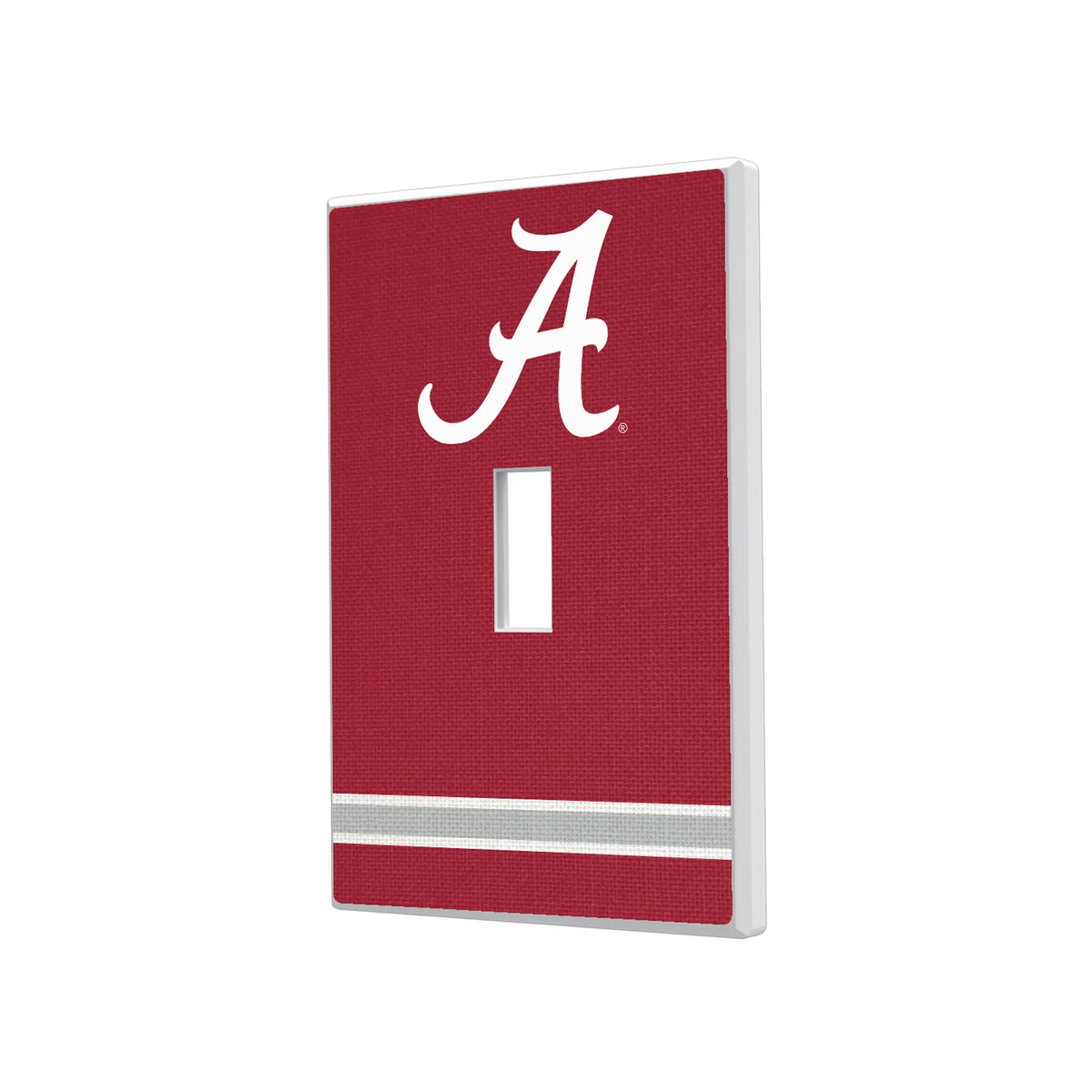 University of Alabama Crimson Tide Script A Stripe Hidden-Screw Light Switch Plate#Style_Single Toggle