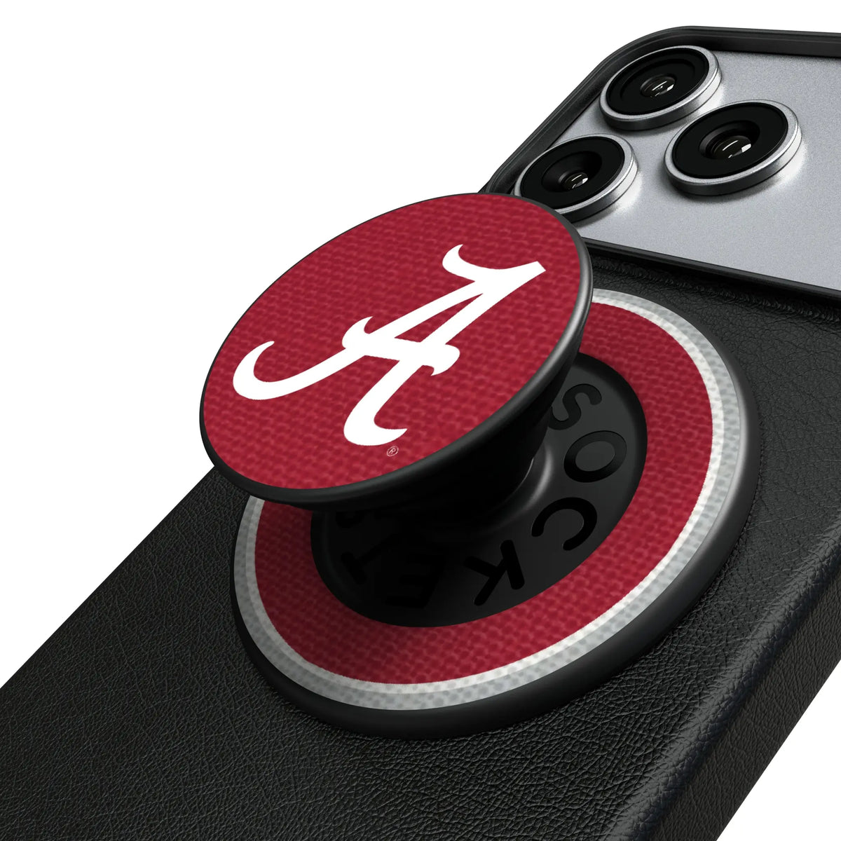 University of Alabama Crimson Tide Script A Stripe Popsockets Round Magnetic