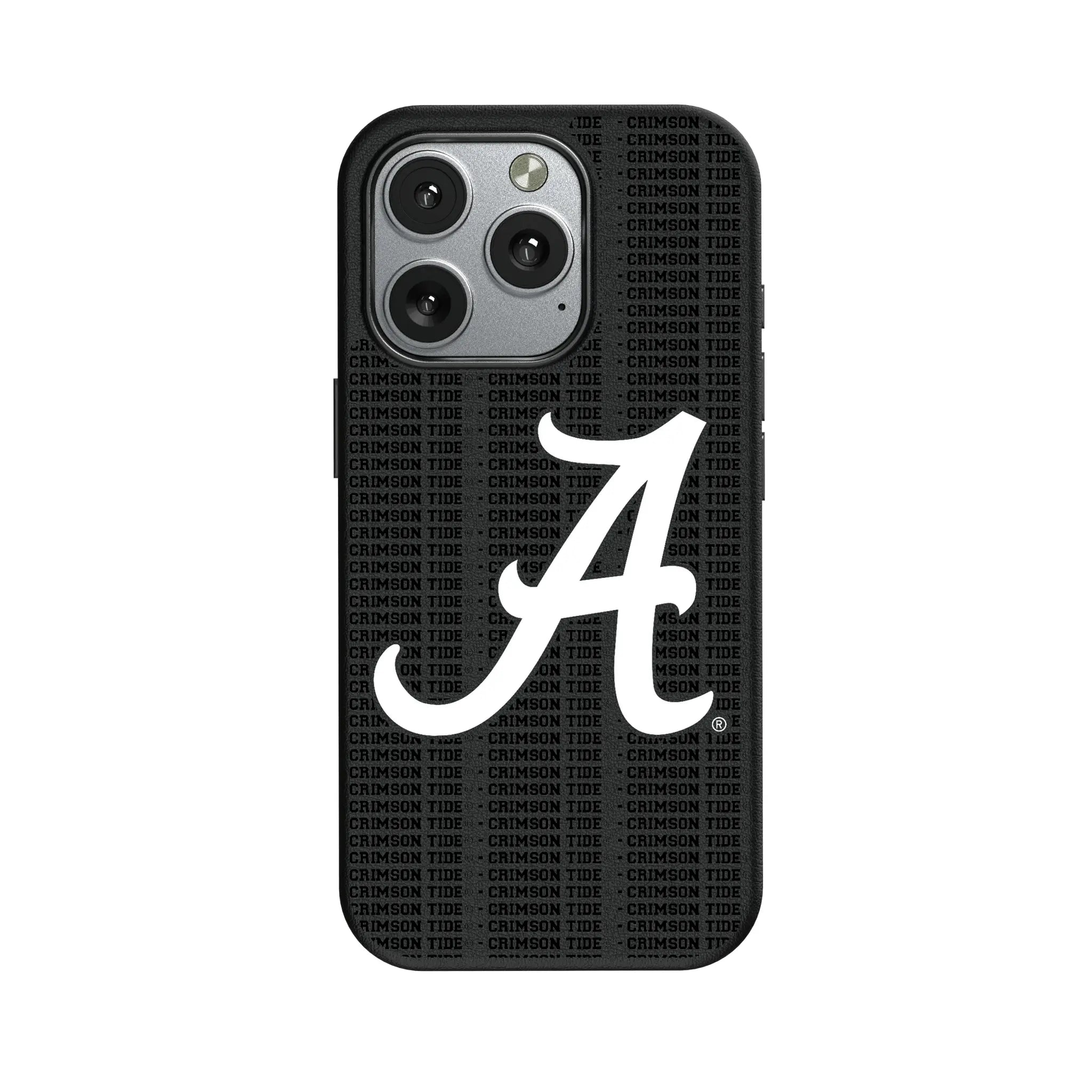 University of Alabama Crimson Tide Script A Text Backdrop iPhone MagSafe Compatible Phone Case for Apple iPhone