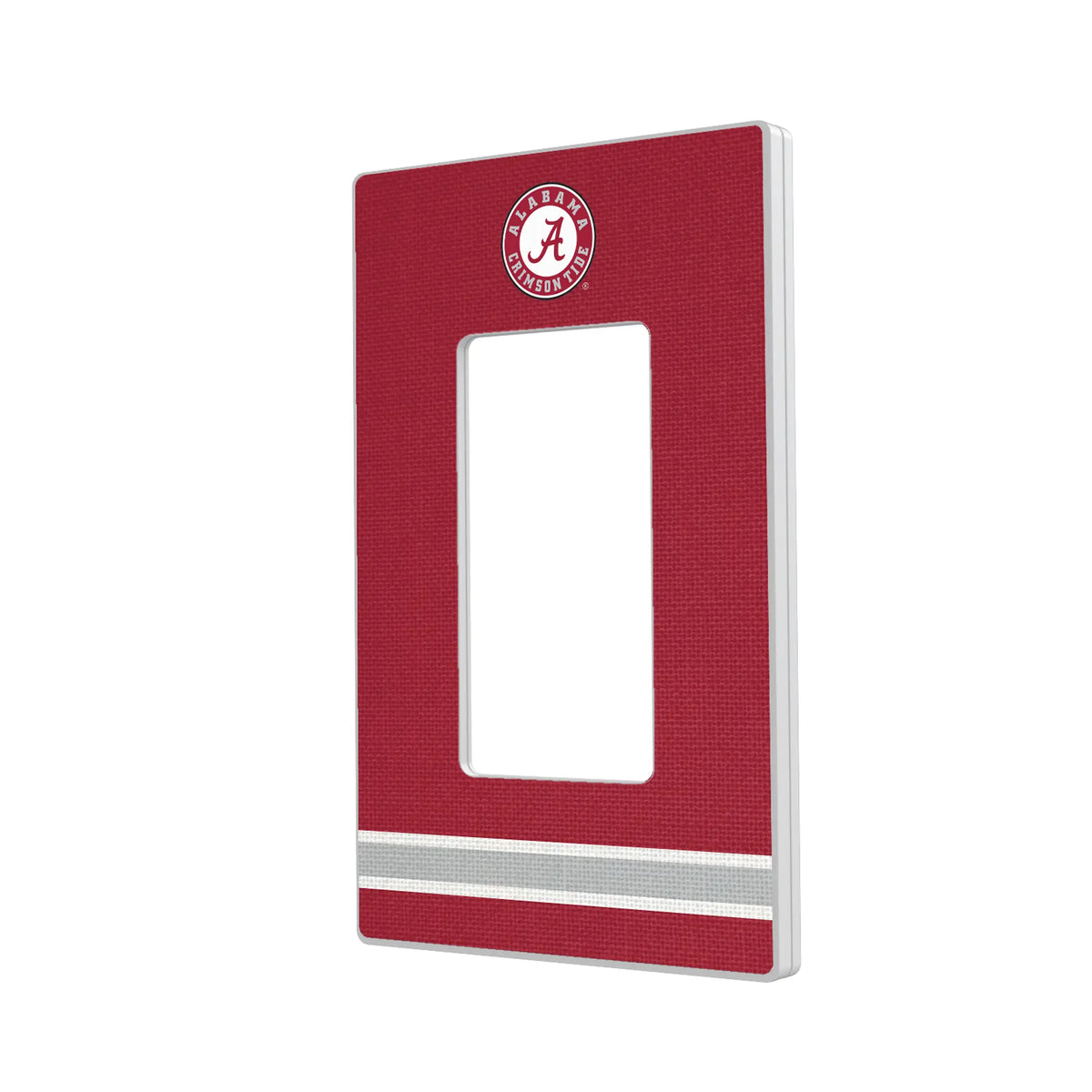 University of Alabama Crimson Tide Stripe Hidden-Screw Light Switch Plate#Style_Single Rocker