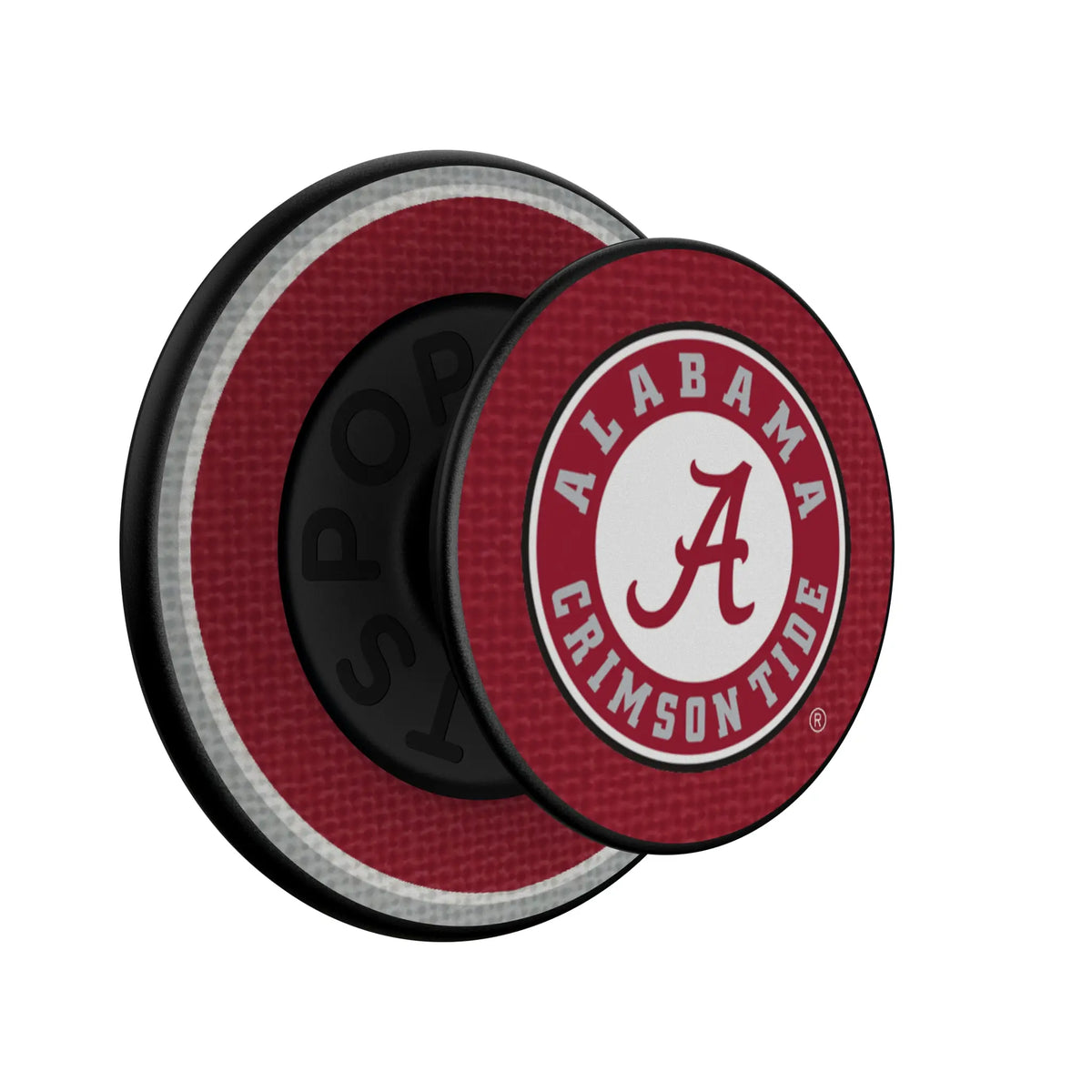 University of Alabama Crimson Tide Stripe Popsockets Round Magnetic - Isometric View