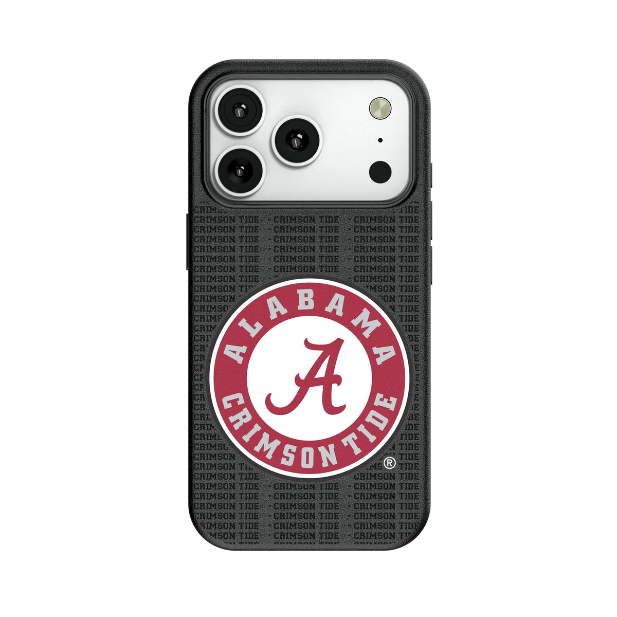 University of Alabama Crimson Tide Text Backdrop MagSafe Compatible Phone Case for Apple iPhone