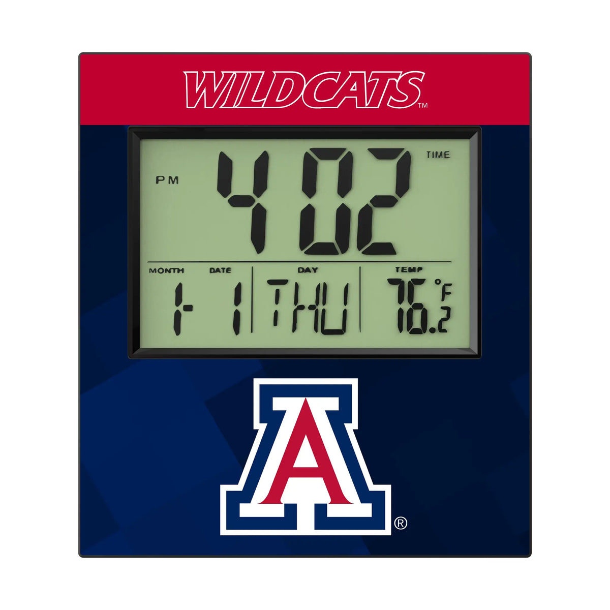 University of Arizona Wildcats Color Block Wall Clock
