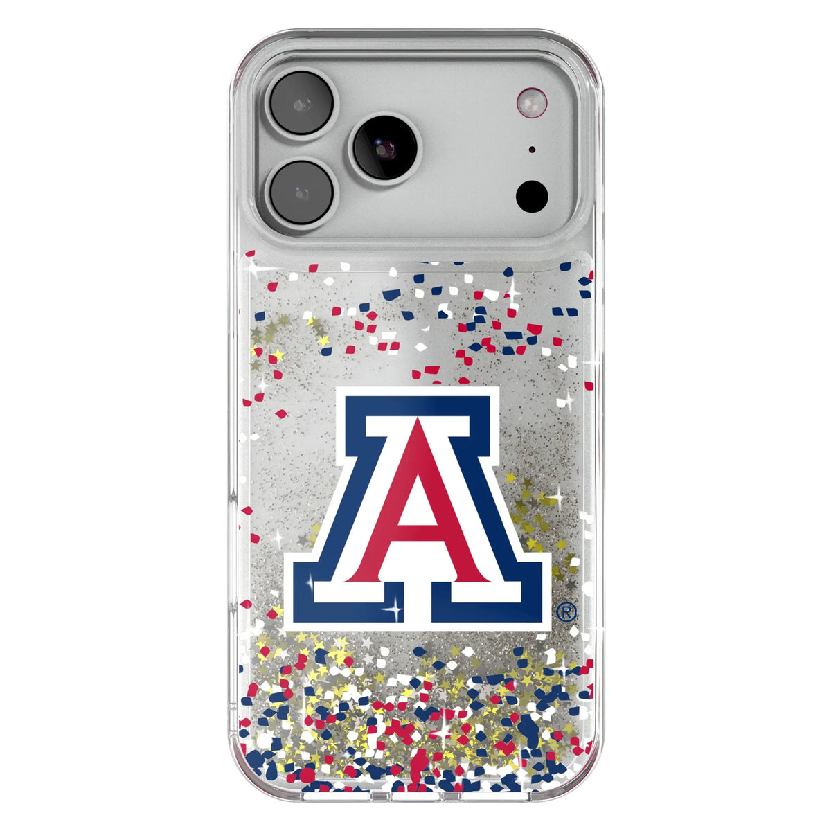 University of Arizona Wildcats Confetti Glitter Phone Case for Apple iPhone