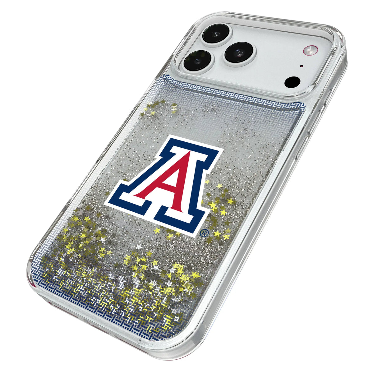 University of Arizona Wildcats Linen iPhone Glitter Phone Case for Apple iPhone - Isometric View#Device_iPhone 18 Pro Max