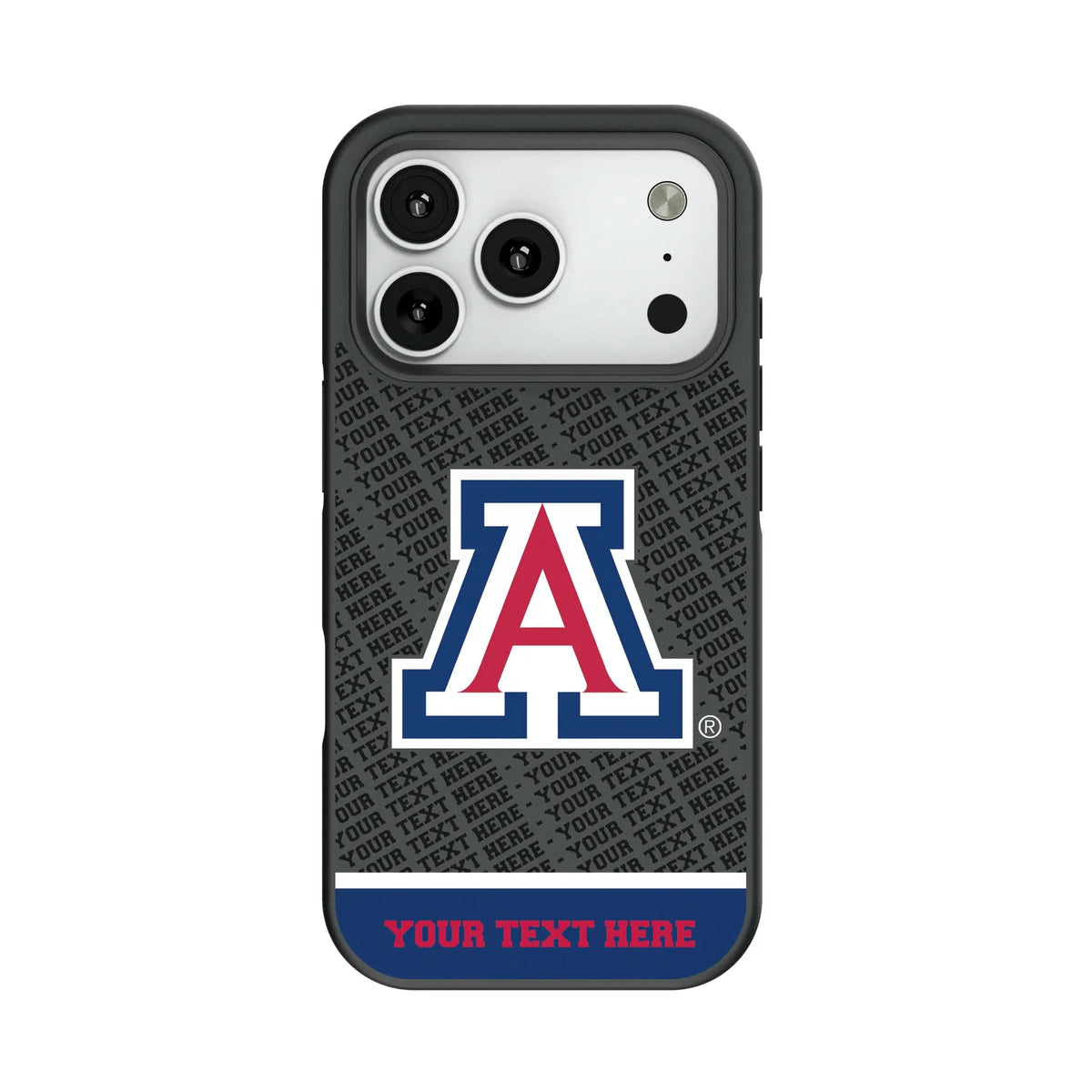 University of Arizona Wildcats Personalized EndZone Plus Bump Phone Case for Apple iPhone