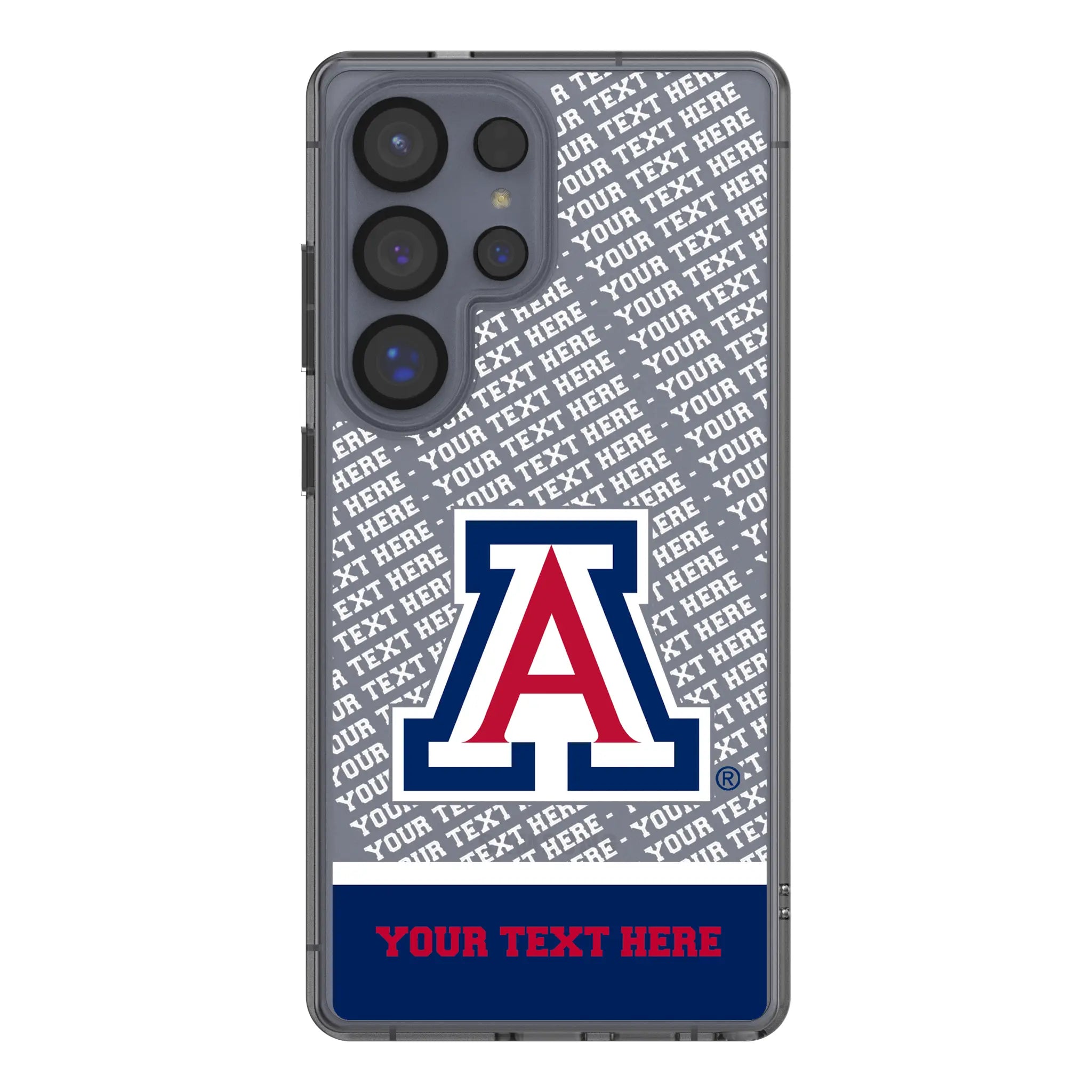 University of Arizona Wildcats Personalized EndZone Plus Galaxy Clear Phone Case for Samsung Galaxy#Device_Galaxy S25 Ultra