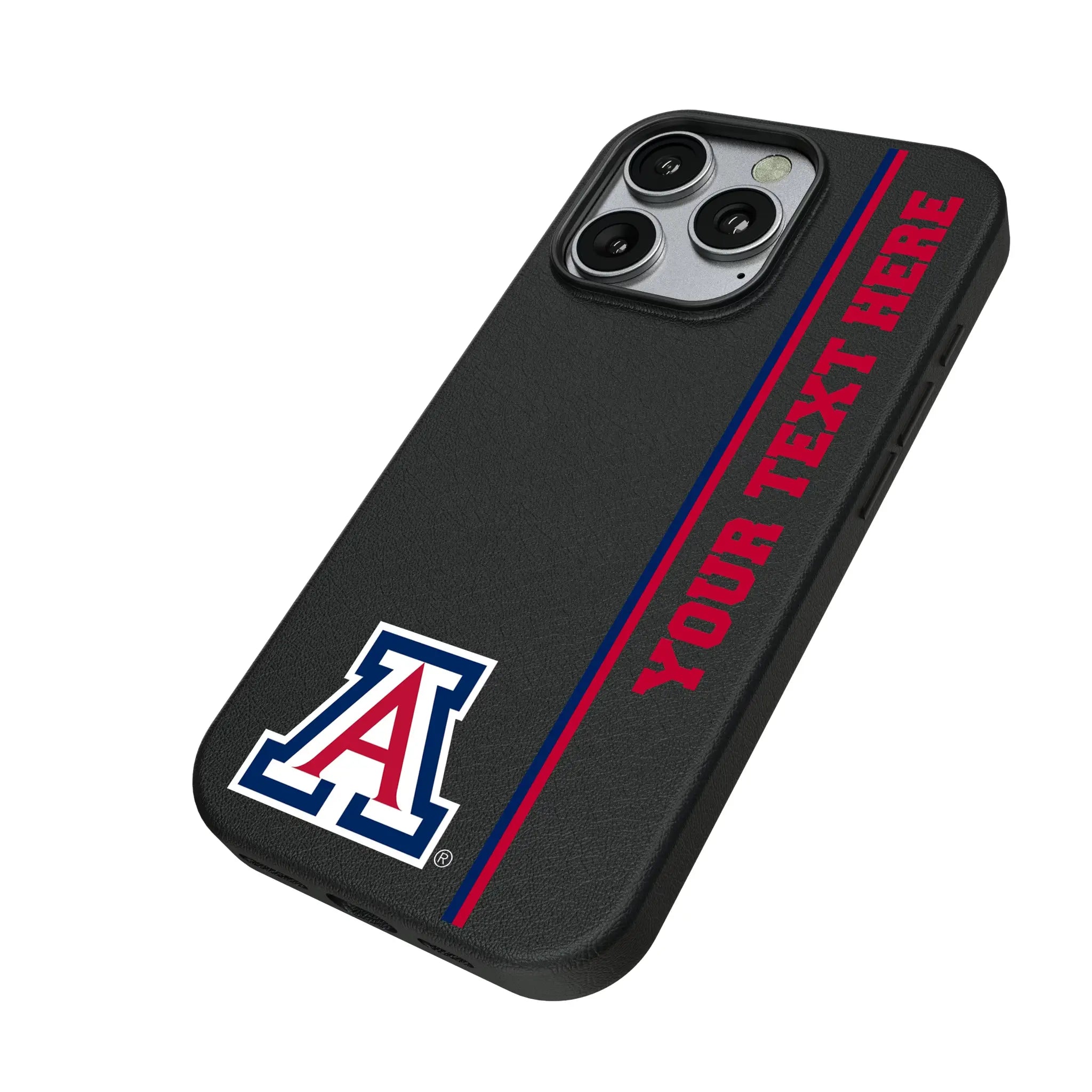 University of Arizona Wildcats Personalized Sidebard iPhone MagSafe Compatible Phone Case for Apple iPhone - Isometric View