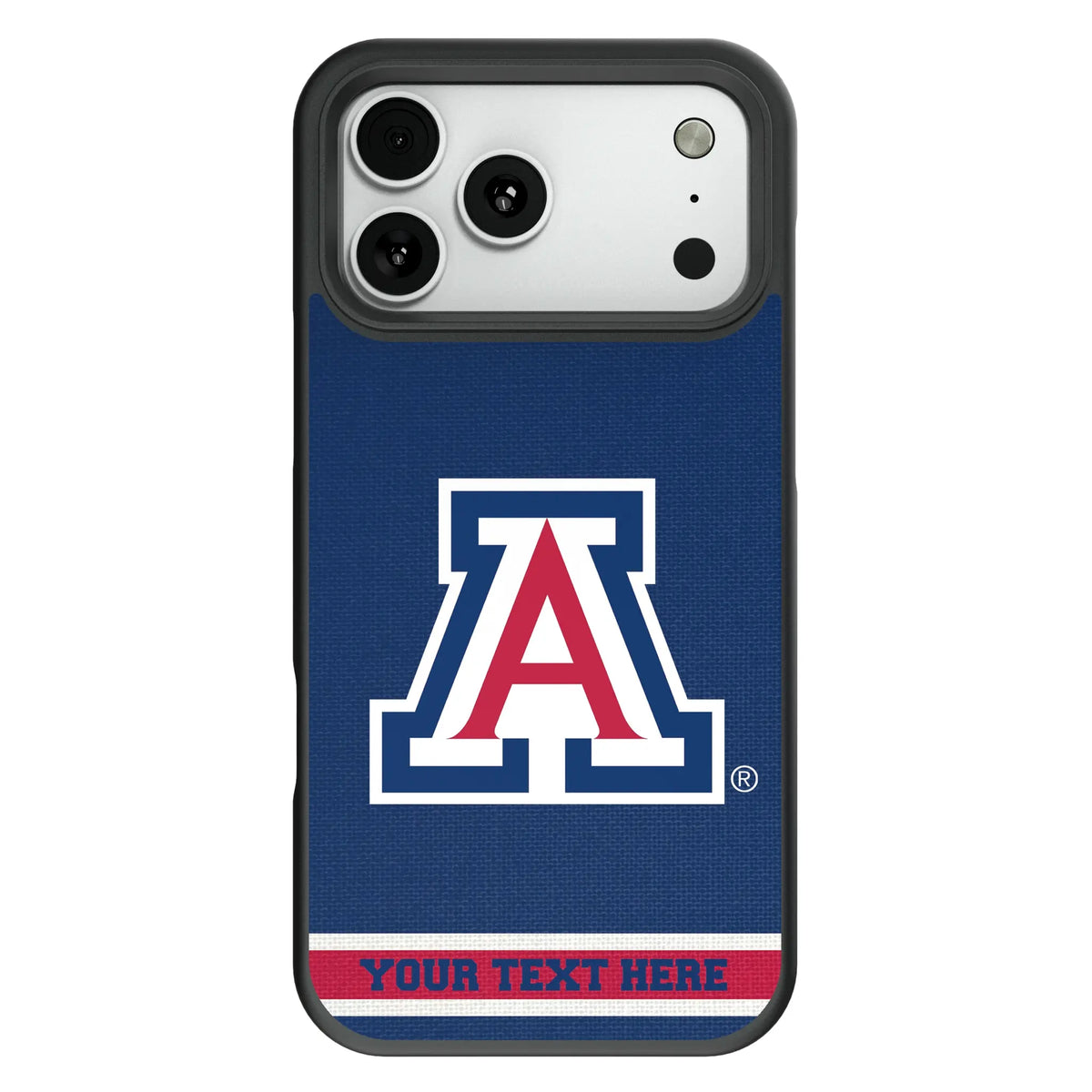 University of Arizona Wildcats Personalized Stripe Bump Phone Case for Apple iPhone