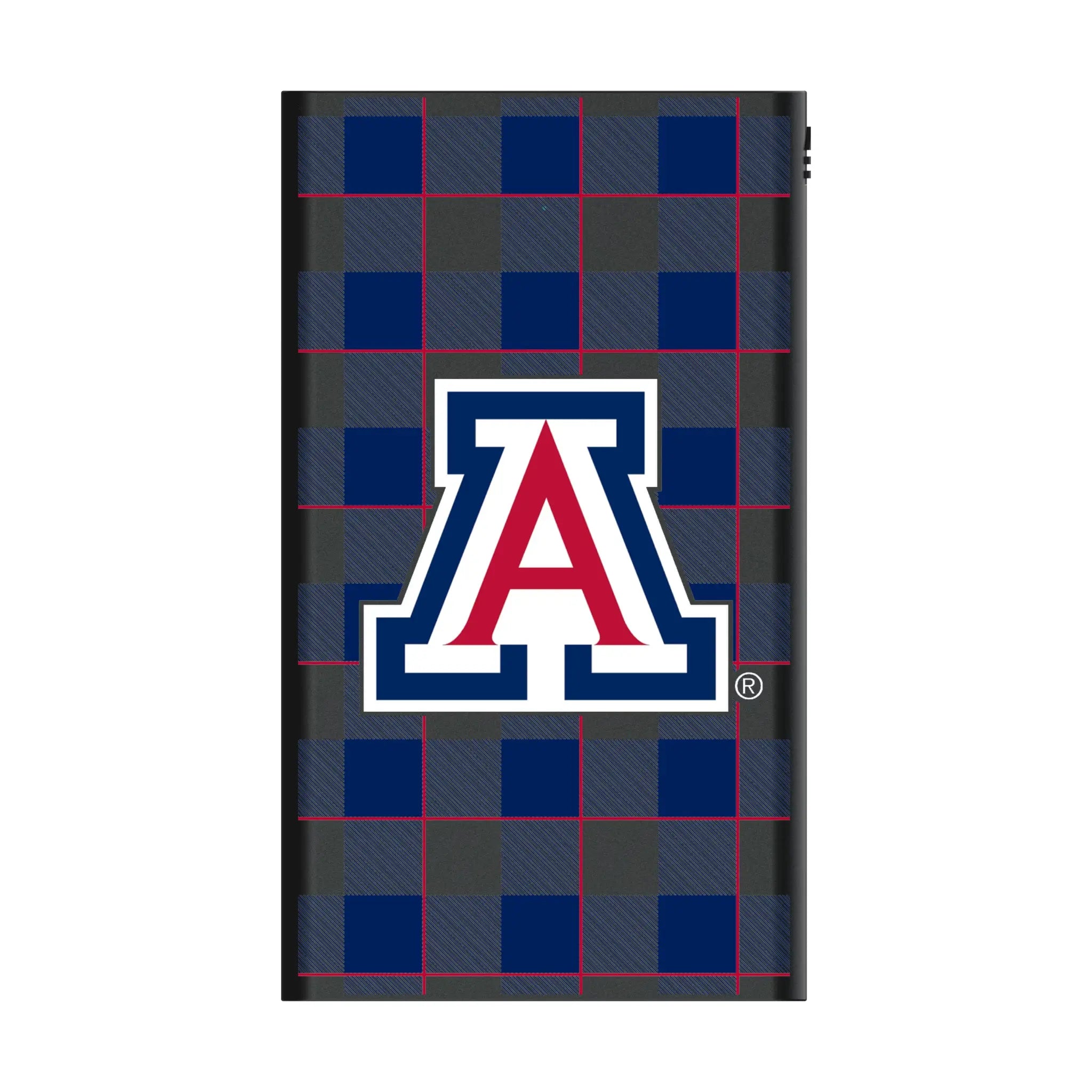 University of Arizona Wildcats Plaid 5000mAh Flat Power Bank