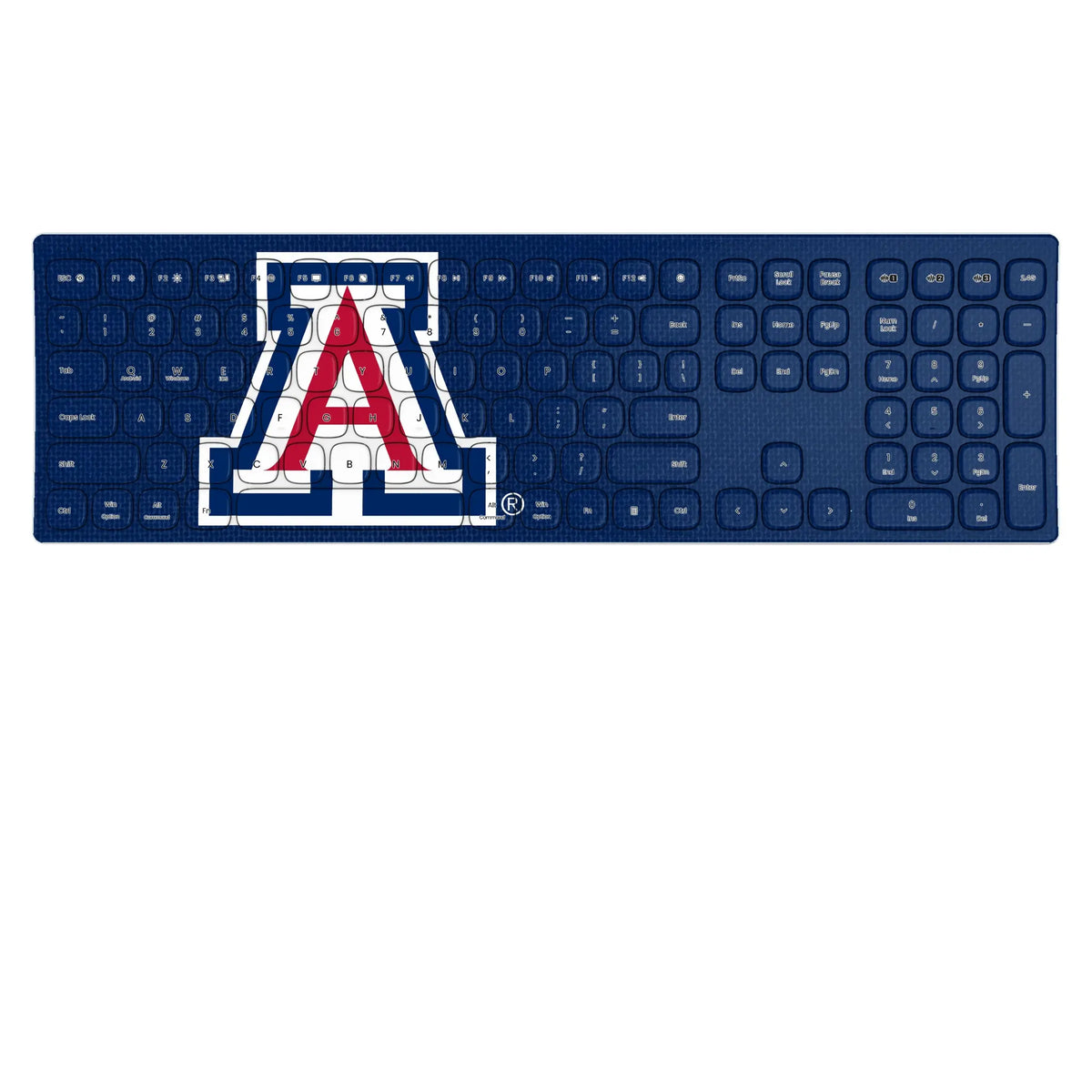 University of Arizona Wildcats Solid KKB605 Curved Wireless Keyboard