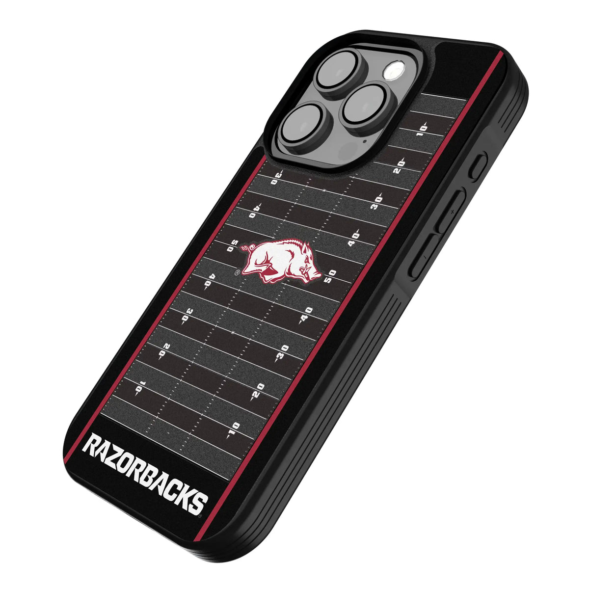 University of Arkansas Fayetteville Razorbacks Field iPhone Bump Phone Case for Apple iPhone - Isometric View