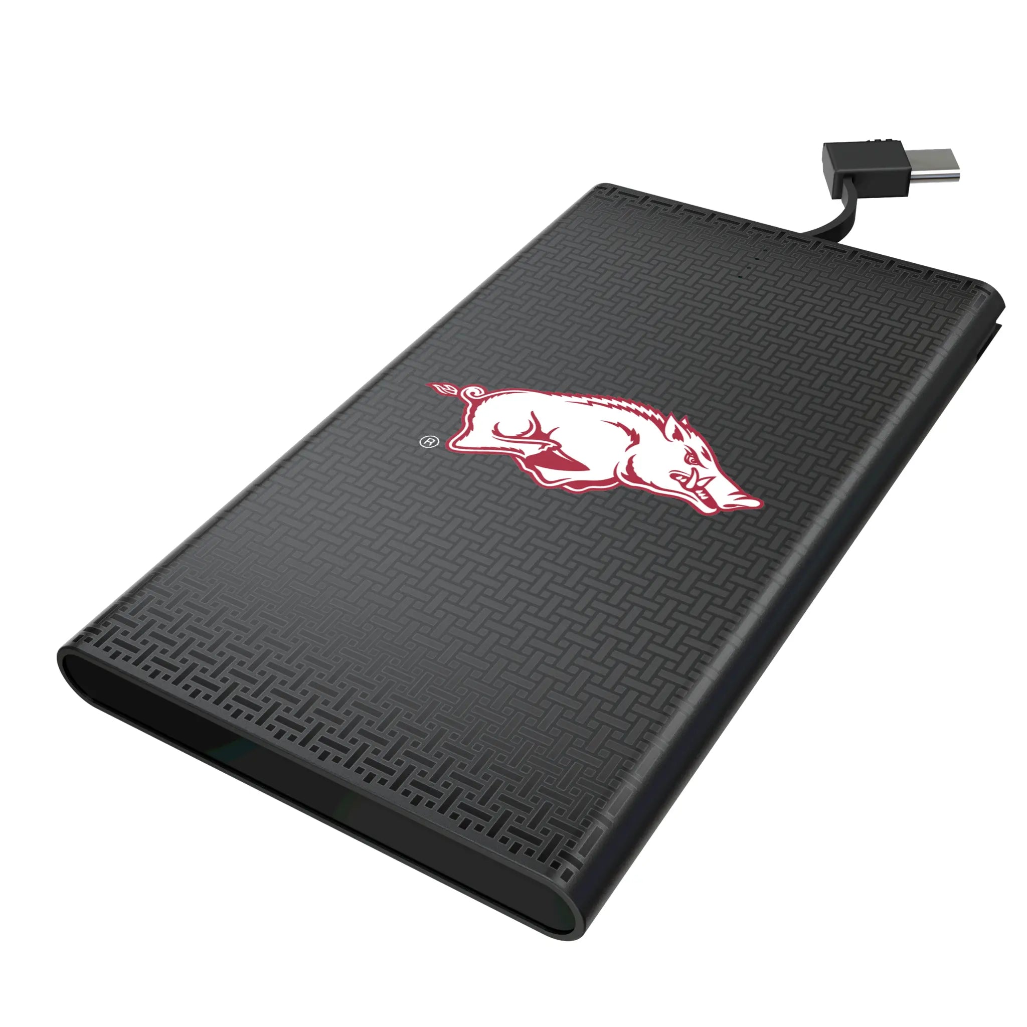 University of Arkansas Fayetteville Razorbacks Linen 5000mAh Flat Power Bank