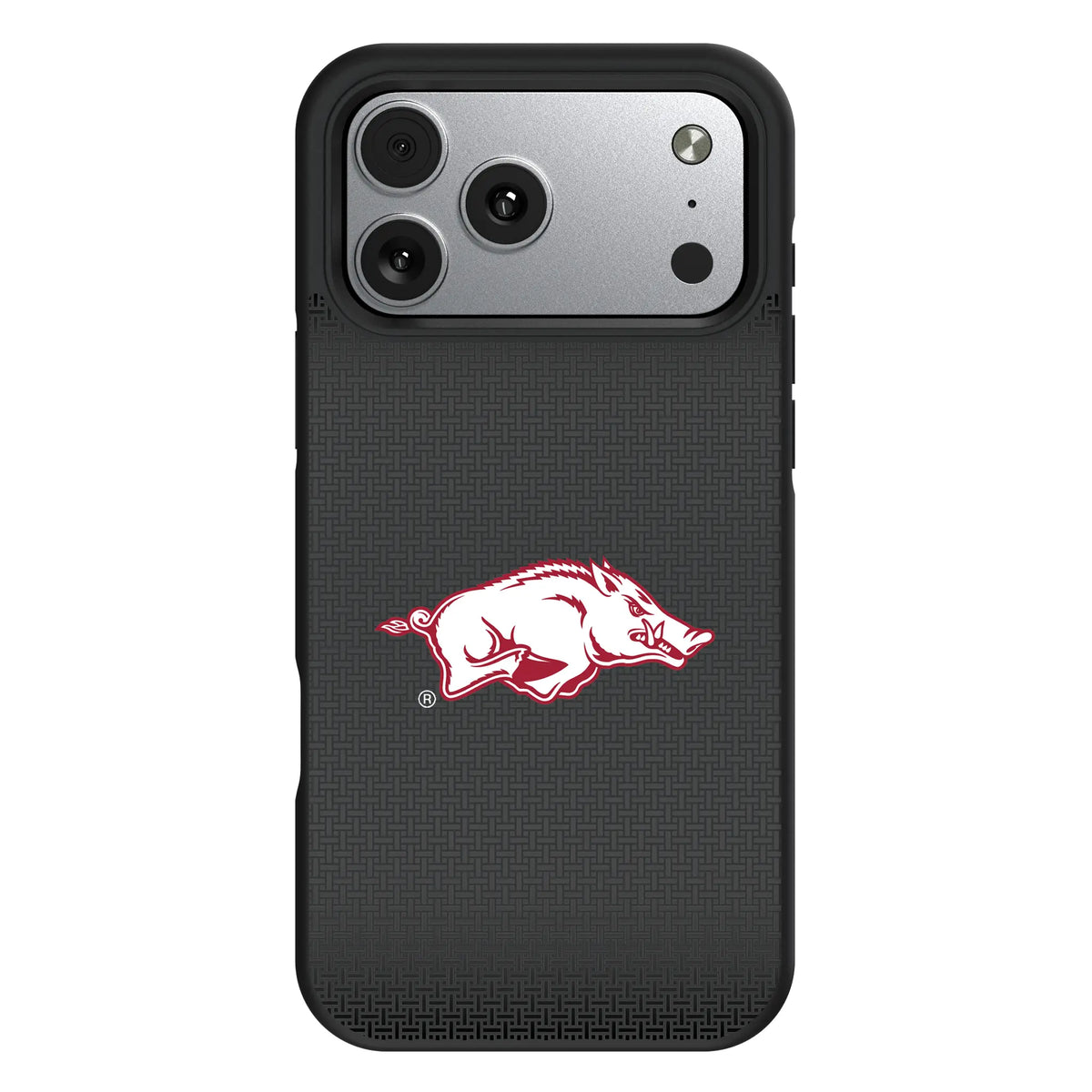 University of Arkansas Fayetteville Razorbacks Linen iPhone Bump Phone Case for Apple iPhone#Device_iPhone 17 Pro Max