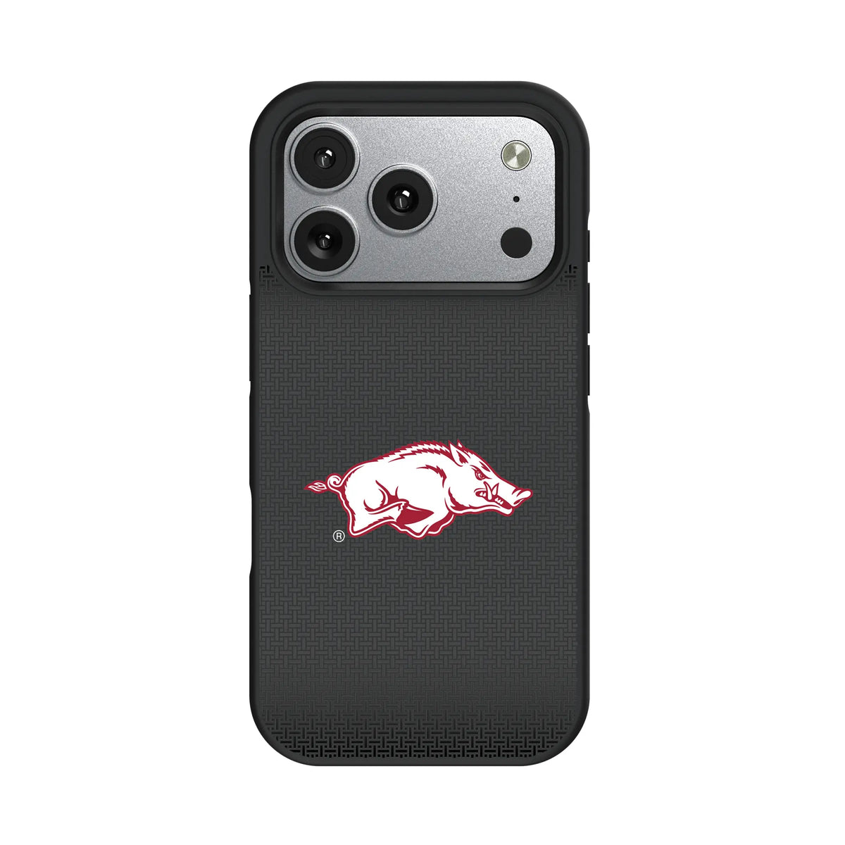 University of Arkansas Fayetteville Razorbacks Linen iPhone Bump Phone Case for Apple iPhone#Device_iPhone 17 Pro