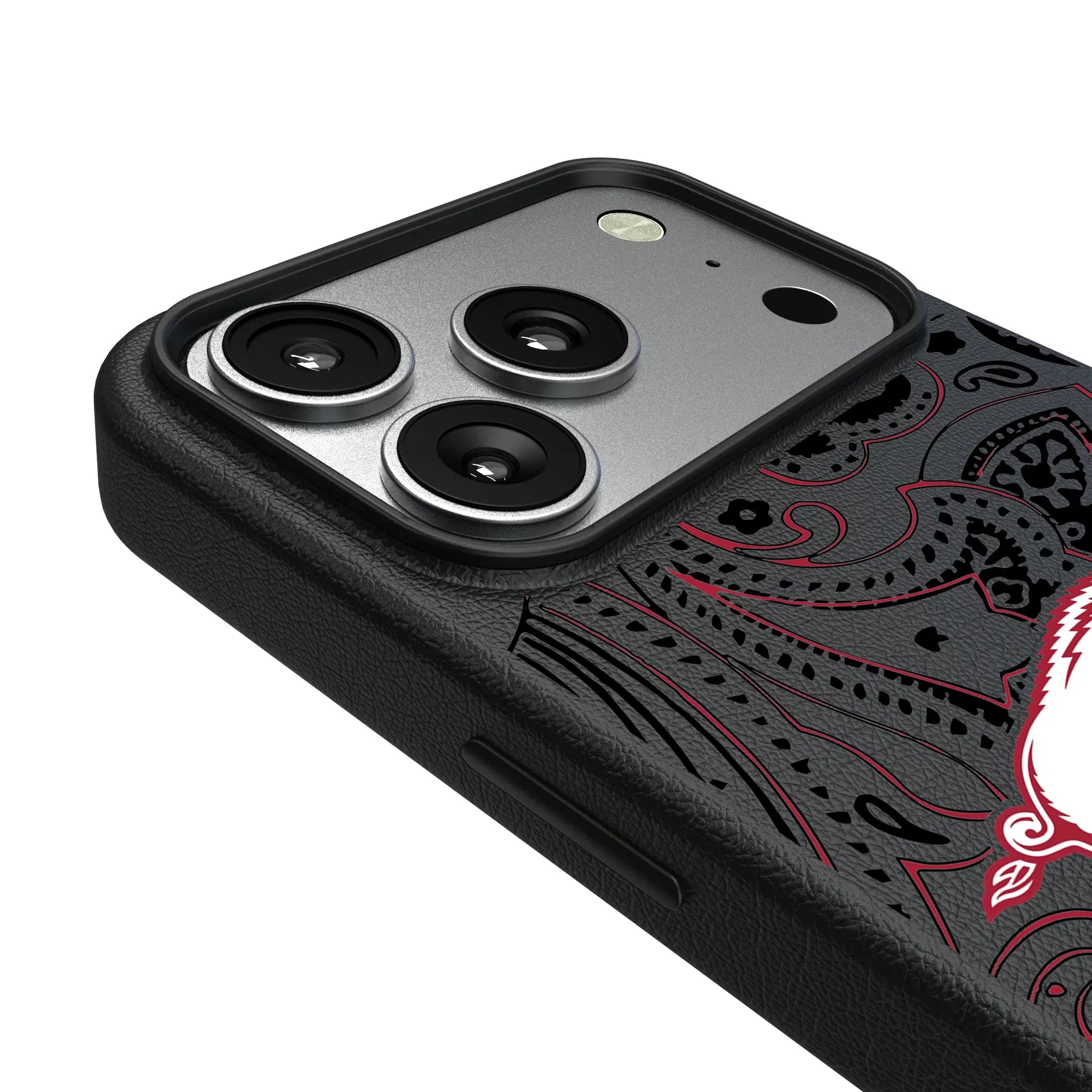 University of Arkansas Fayetteville Razorbacks Paisley iPhone MagSafe Compatible Phone Case for Apple iPhone - Detail#Device_iPhone 17 Pro