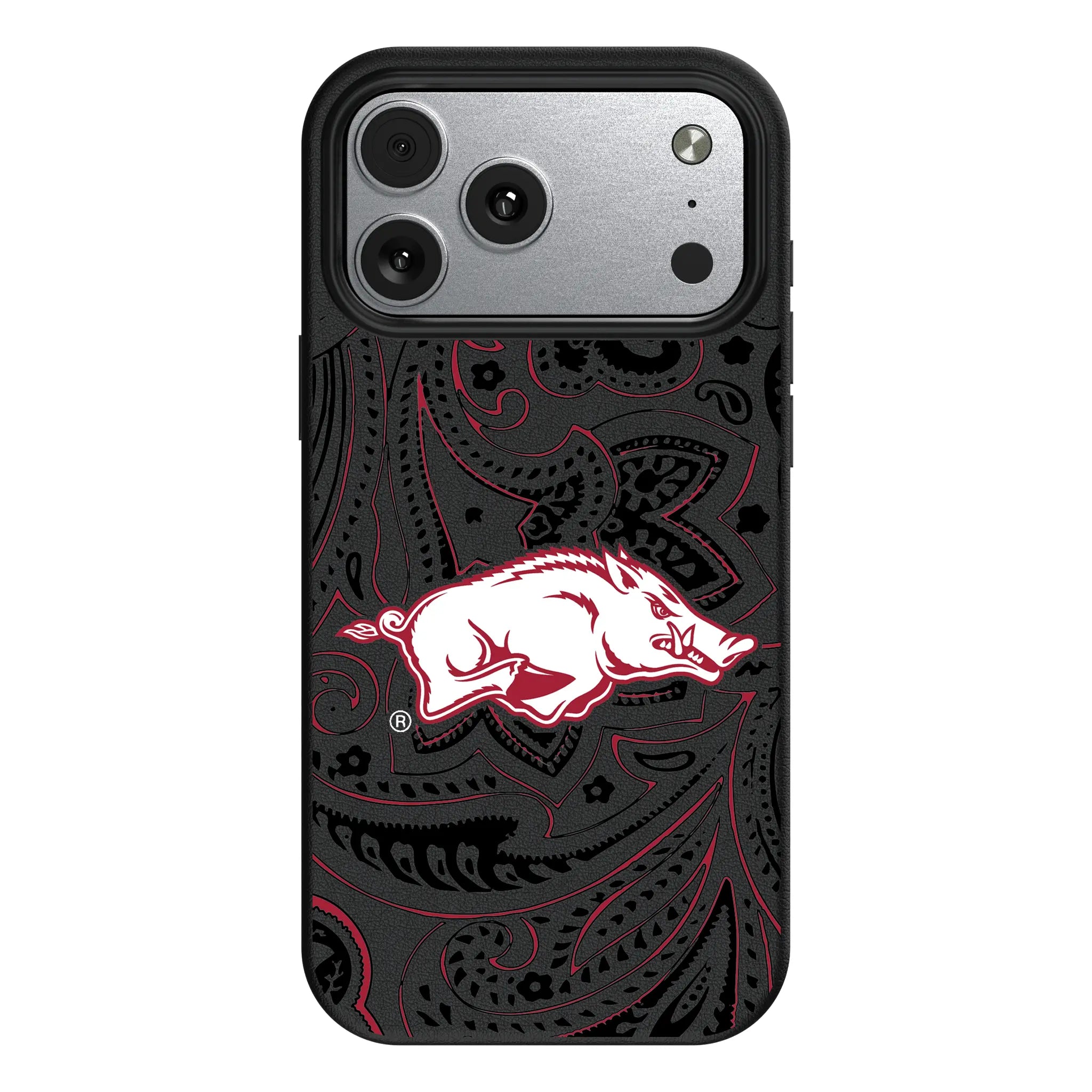 University of Arkansas Fayetteville Razorbacks Paisley iPhone MagSafe Compatible Phone Case for Apple iPhone#Device_iPhone 17 Pro Max