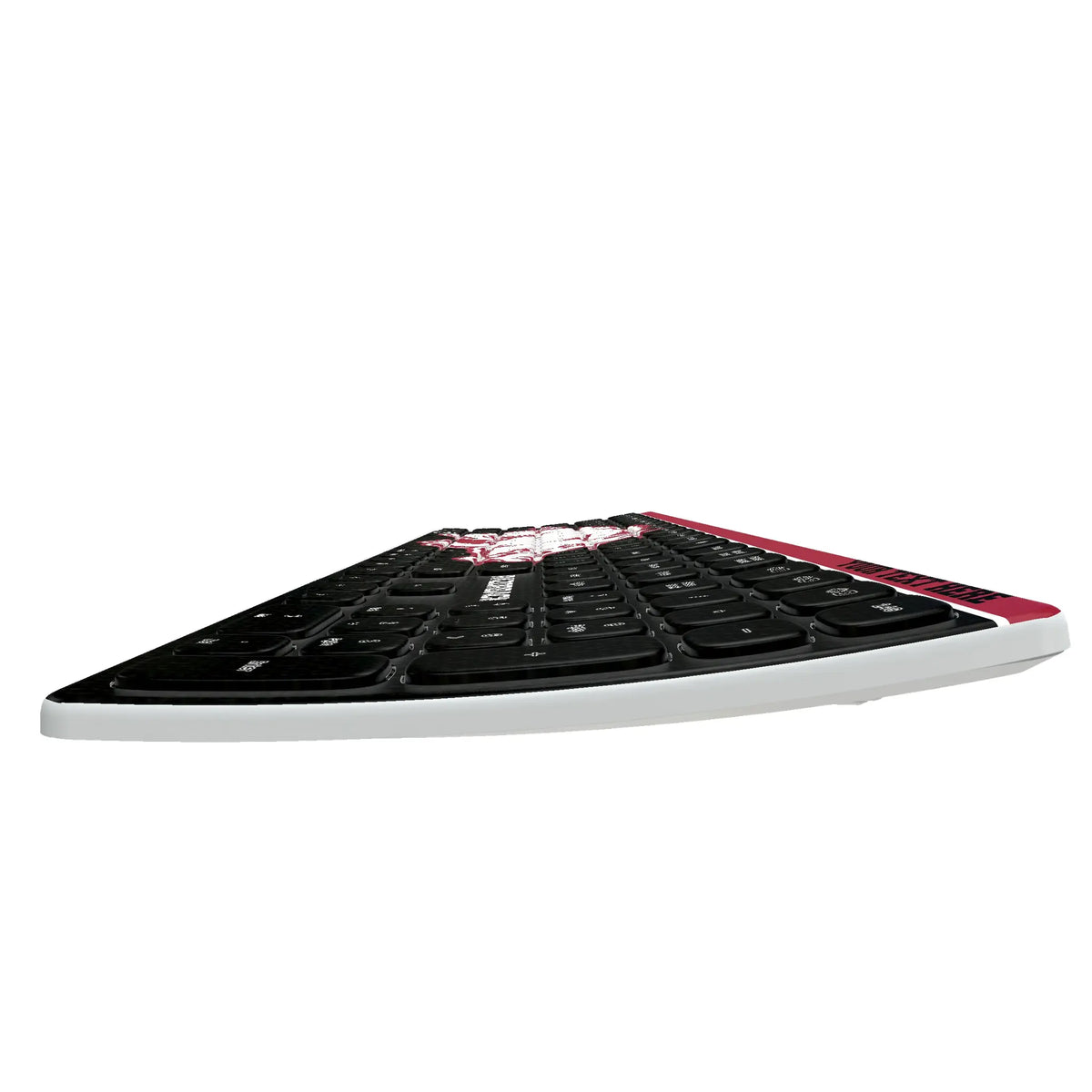 University of Arkansas Fayetteville Razorbacks Personalized Endzone Solid KKB605 Curved Wireless Keyboard